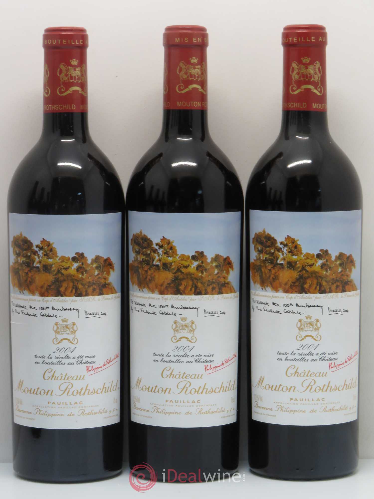 Château Mouton Rothschild 1er Grand Cru Classé 2004 - Lot de 6 bouteilles - 1