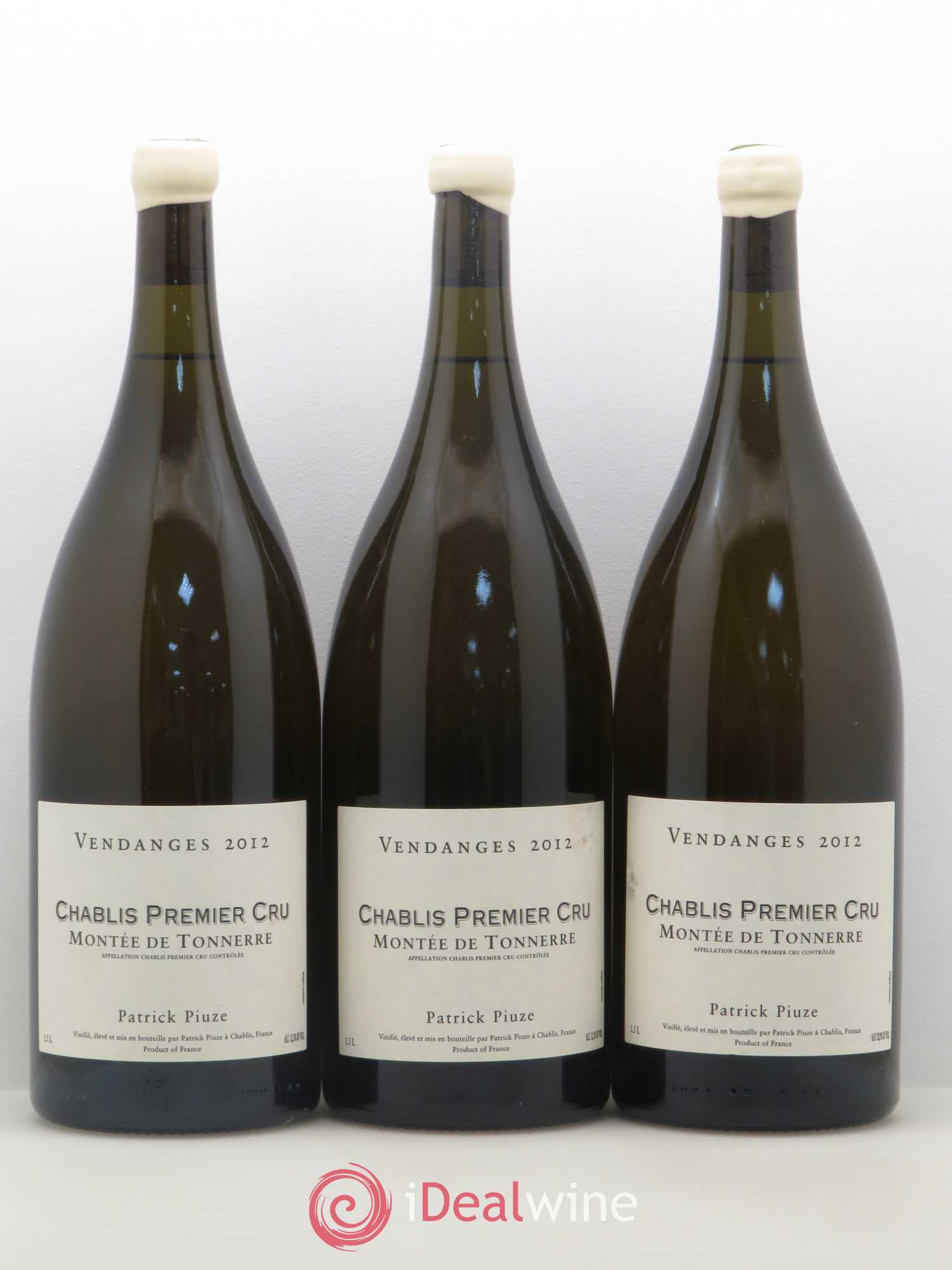 Chablis 1er Cru Montée de Tonnerre Patrick Piuze 2012 - Posten von 3 Magnum - 0