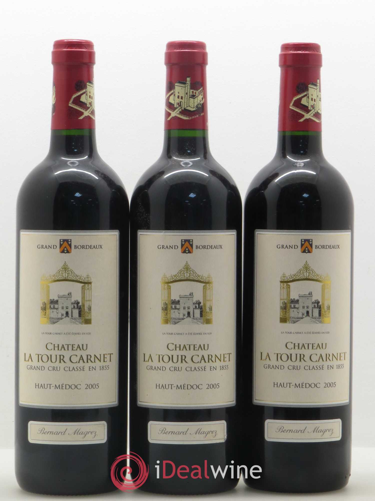 Château la Tour Carnet 4ème Grand Cru Classé 2005 - Lot de 6 bouteilles - 1
