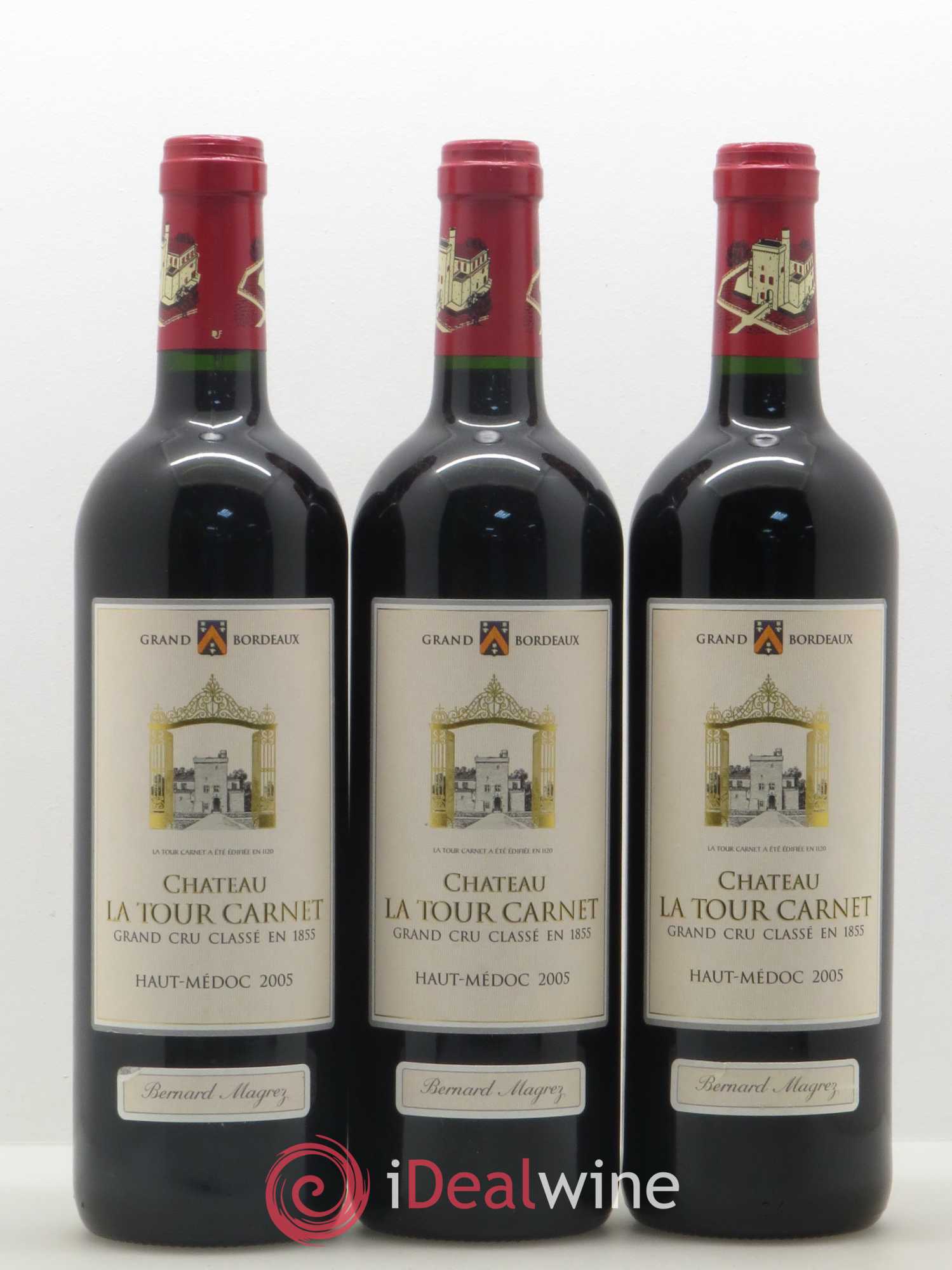 Château la Tour Carnet 4ème Grand Cru Classé 2005 - Lot de 6 bouteilles - 1