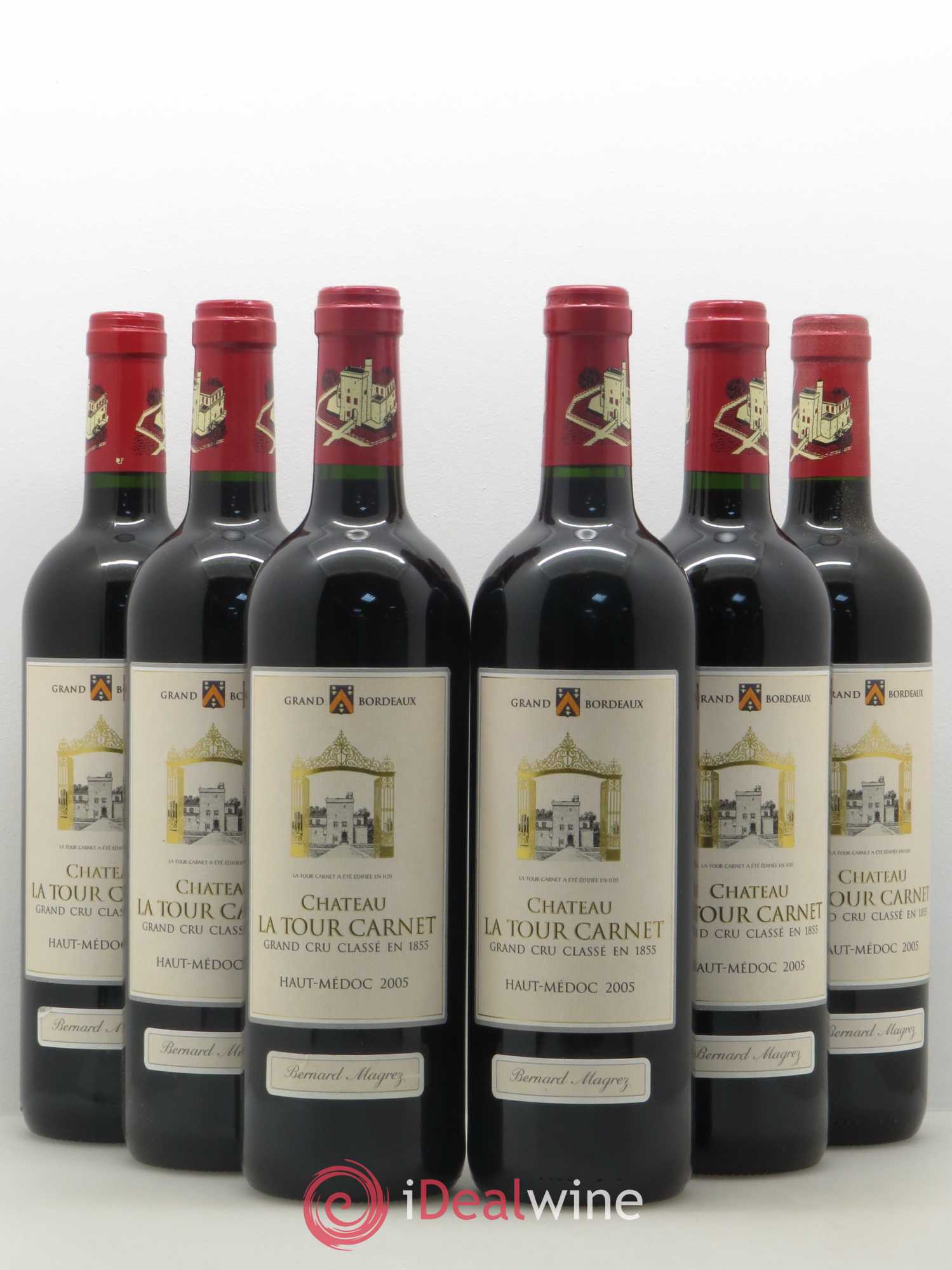 Château la Tour Carnet 4ème Grand Cru Classé 2005 - Lot de 6 bouteilles - 0