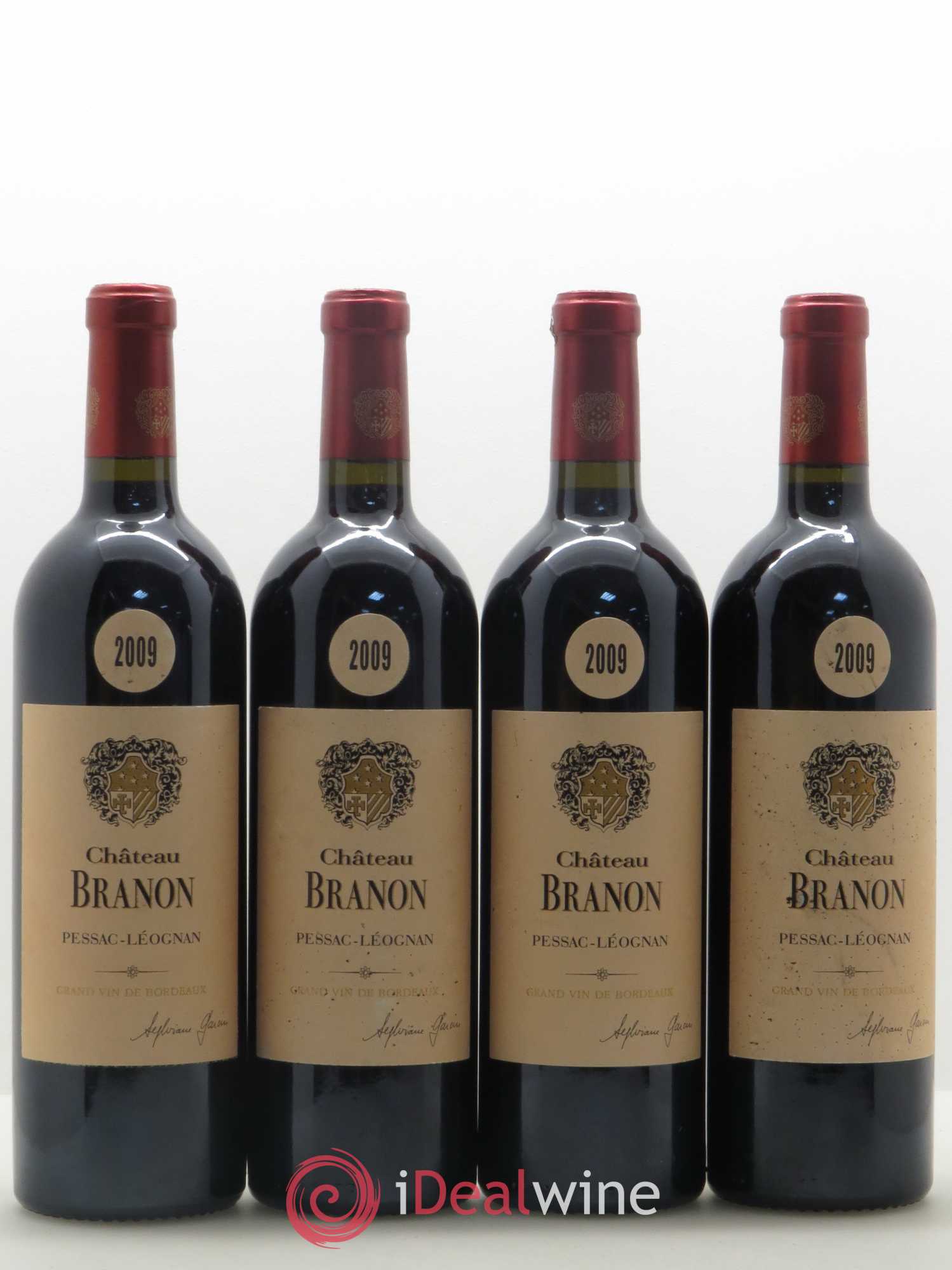 Pessac-Léognan Château Branon 2009 - Lot de 4 bouteilles - 0