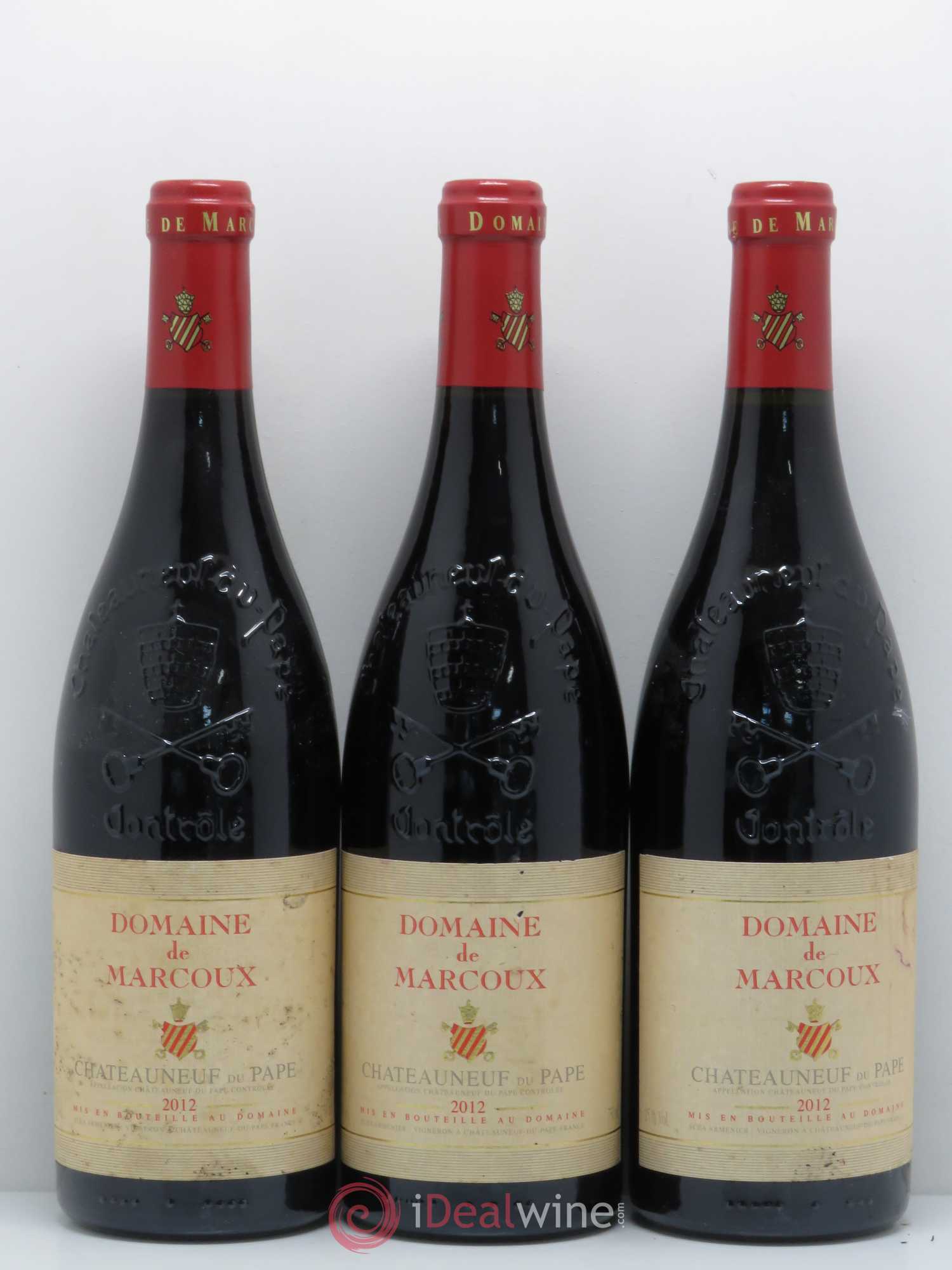 Châteauneuf-du-Pape Marcoux (Domaine de) 2012 - Lot de 3 bouteilles - 0