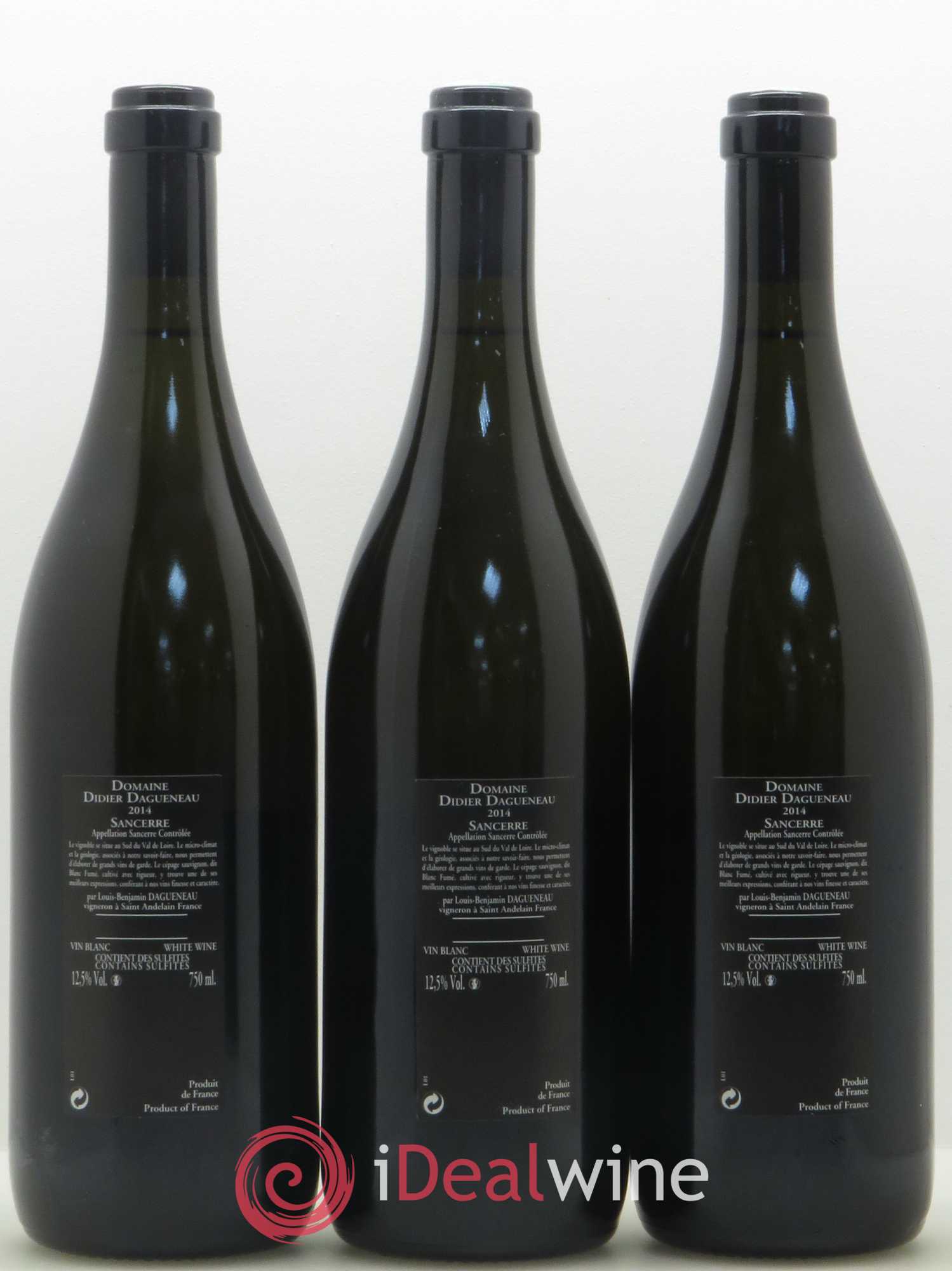 Sancerre Le Mont Damné Chavignol Dagueneau (Domaine Didier - Louis-Benjamin) 2014 - Lot de 3 bouteilles - 1