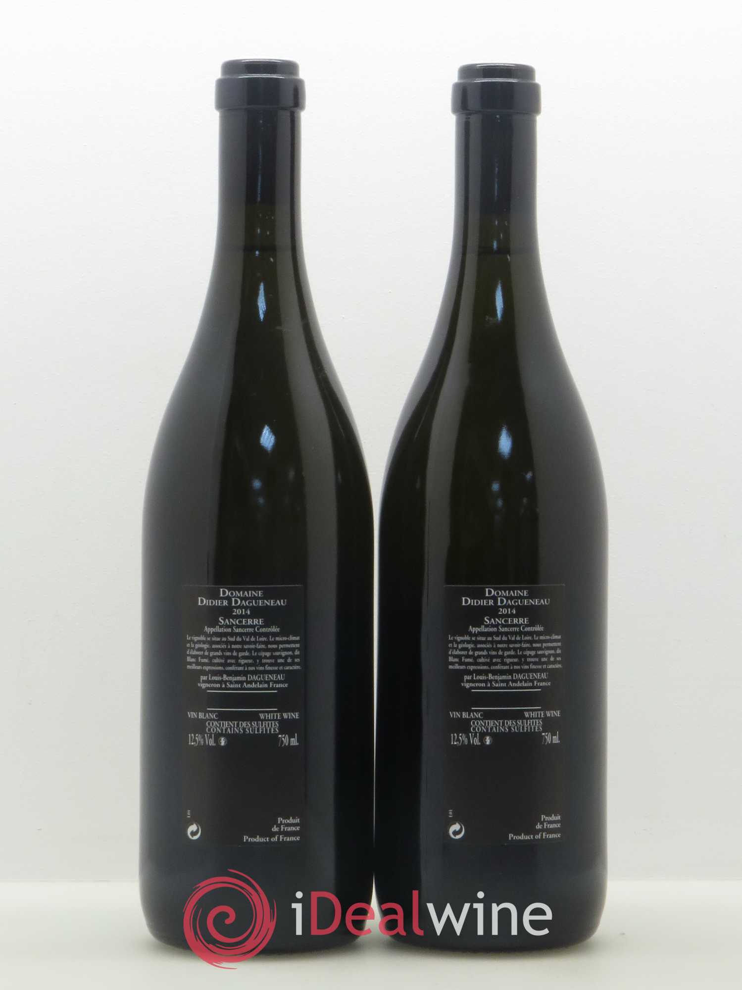 Sancerre Le Mont Damné Chavignol Dagueneau (Domaine Didier - Louis-Benjamin) 2014 - Lot de 2 bouteilles - 1