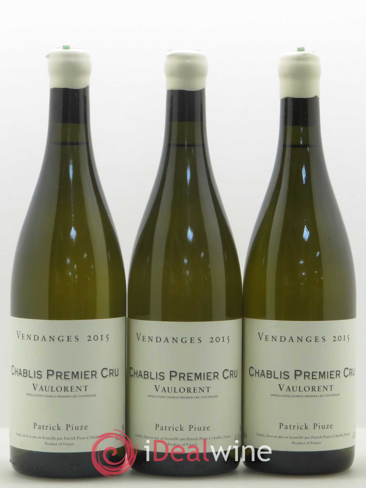 Chablis 1er Cru Vaulorent Patrick Piuze 2015 - Posten von 3 Flaschen - 0