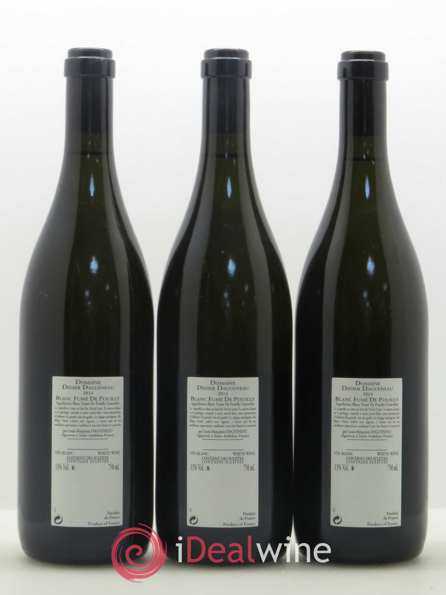 Vin de France (anciennement Pouilly-Fumé) Buisson Renard Dagueneau (Domaine Didier - Louis-Benjamin) 2014 - Lot de 3 bouteilles - 1