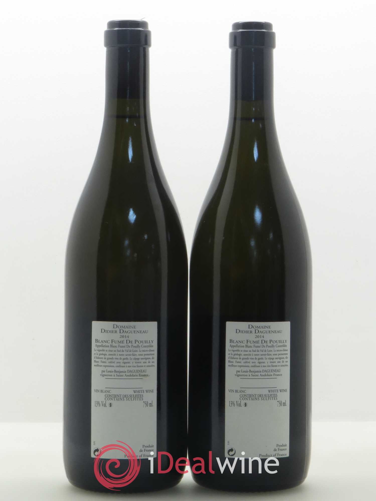 Vin de France (anciennement Pouilly-Fumé) Buisson Renard Dagueneau (Domaine Didier - Louis-Benjamin) 2014 - Lot de 2 bouteilles - 1