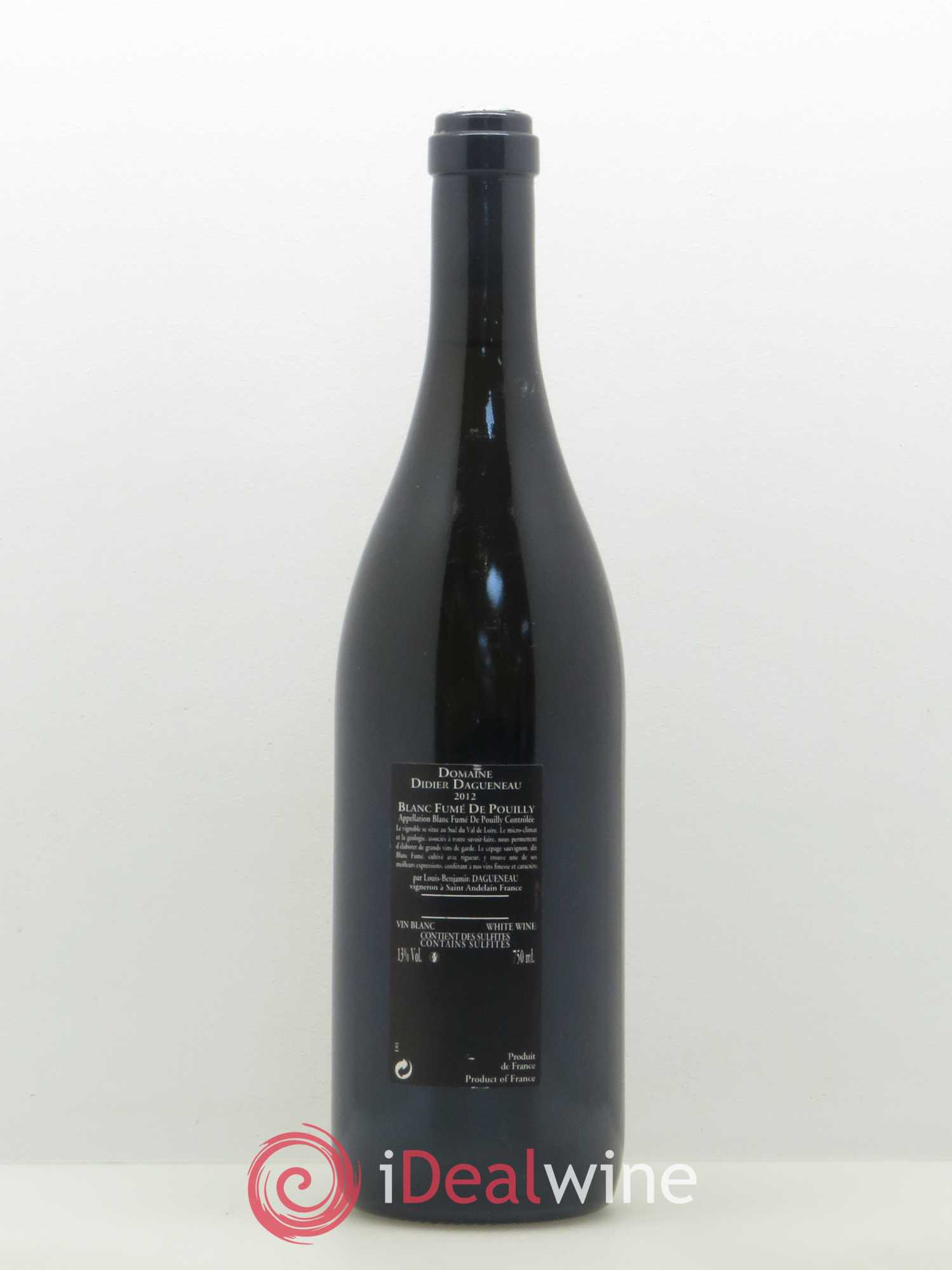 Vin de France (anciennement Pouilly-Fumé) Silex Dagueneau (Domaine Didier - Louis-Benjamin) 2012 - Lot de 1 bouteille - 1