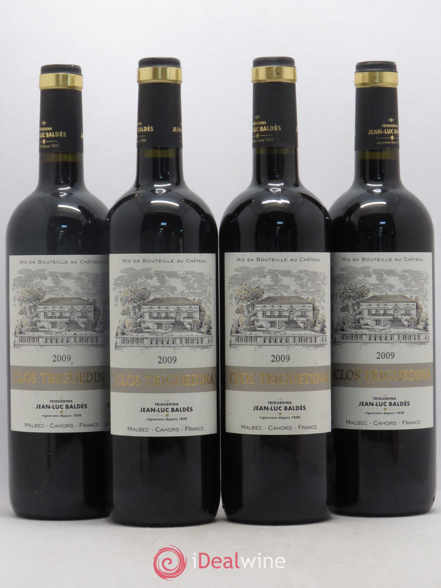 Cahors Clos Triguedina Jean-Luc Baldès 2009 - Lot de 4 bouteilles - 0