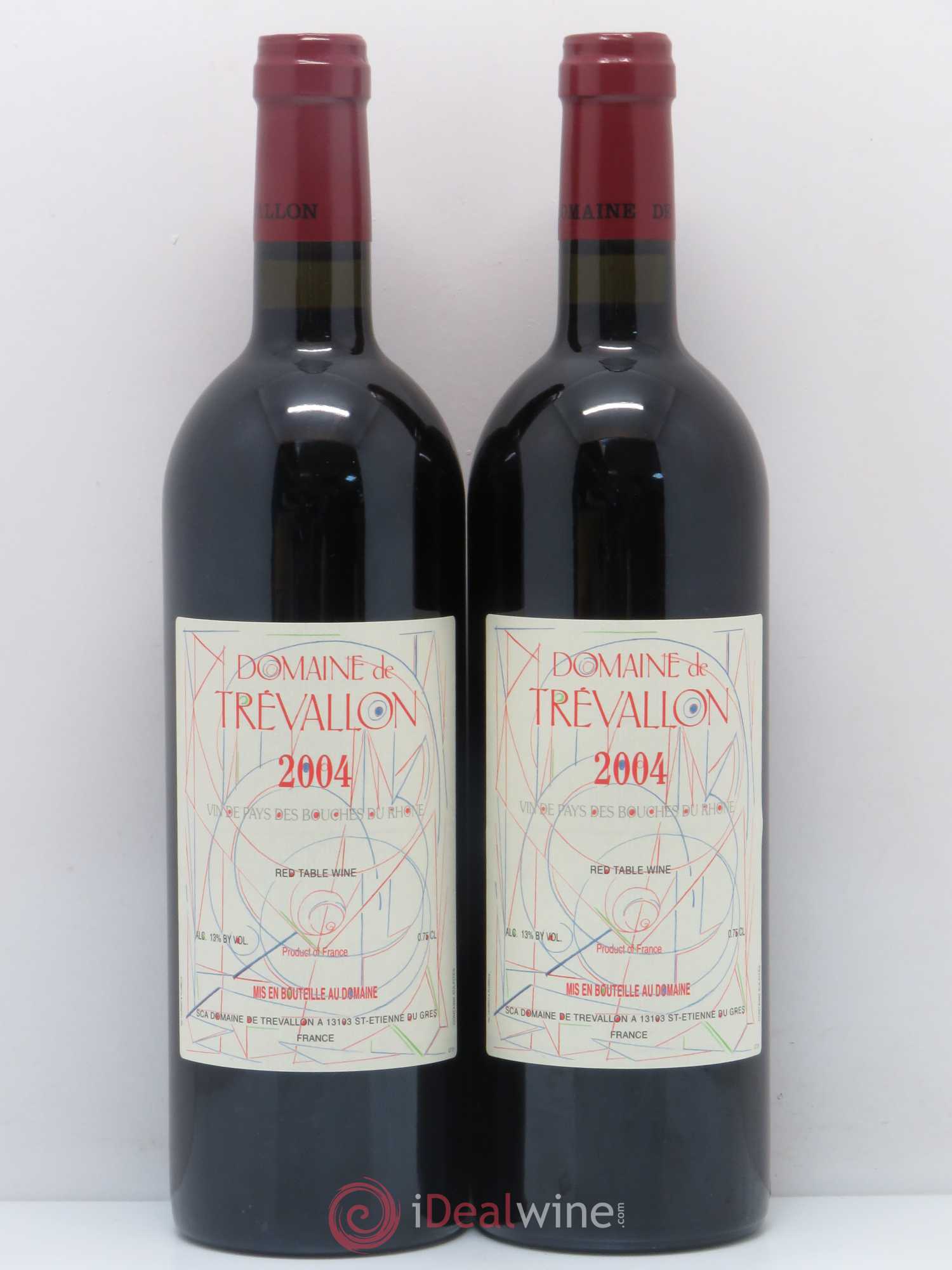 Coteaux d'Aix-en-Provence Trévallon (Domaine de) Eloi Dürrbach 2004 - Lot de 2 bouteilles - 0