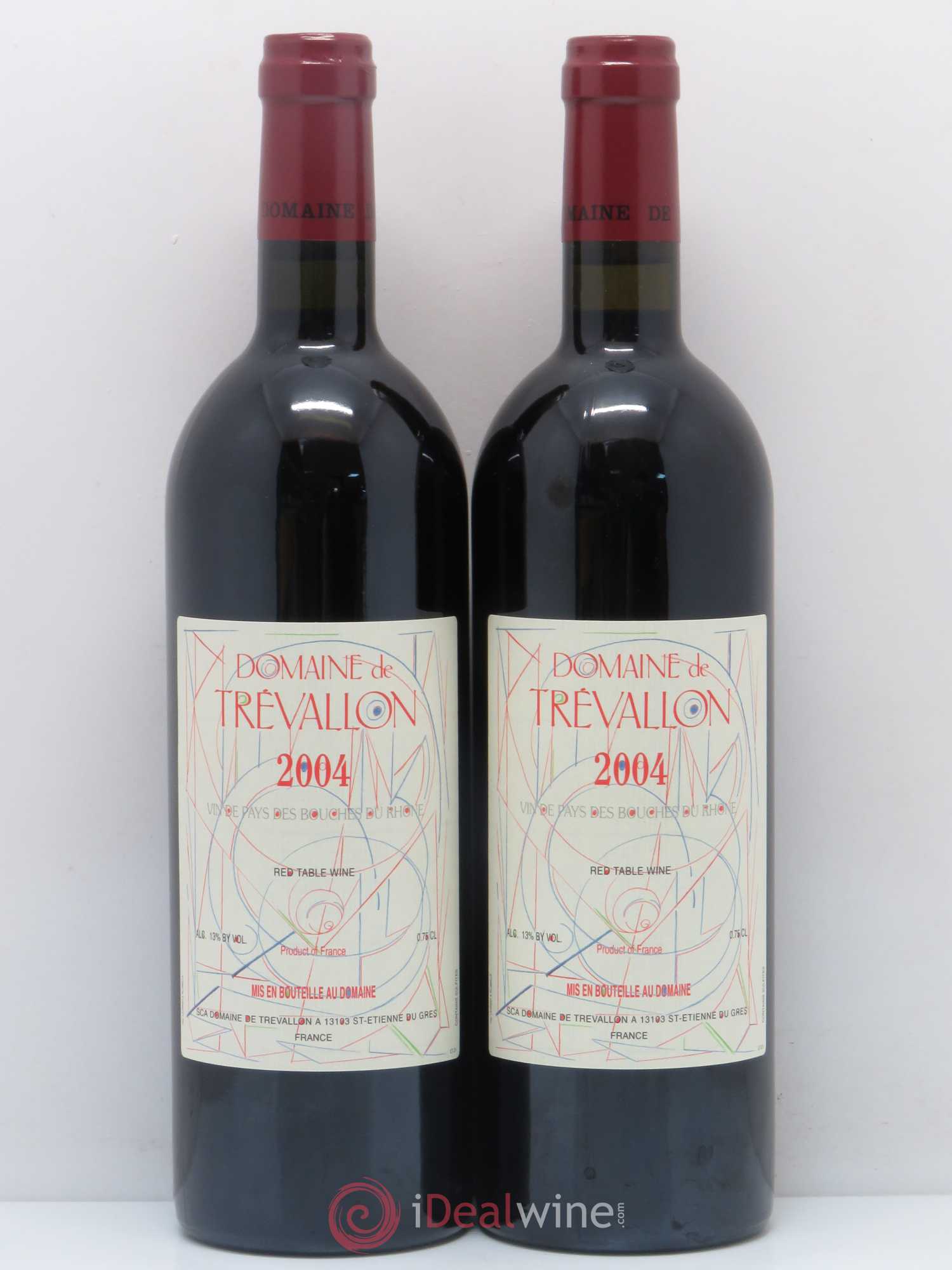Coteaux d'Aix-en-Provence Trévallon (Domaine de) Eloi Dürrbach 2004 - Lot de 2 bouteilles - 0
