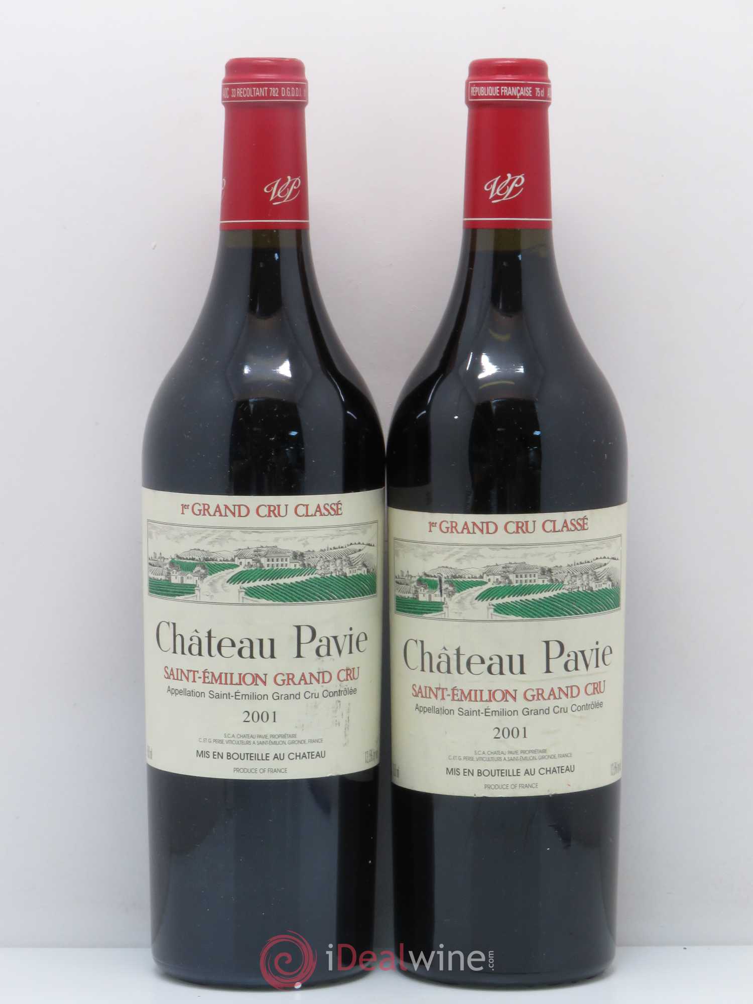 Château Pavie 1er Grand Cru Classé A 2001 - Lot de 2 bouteilles - 0
