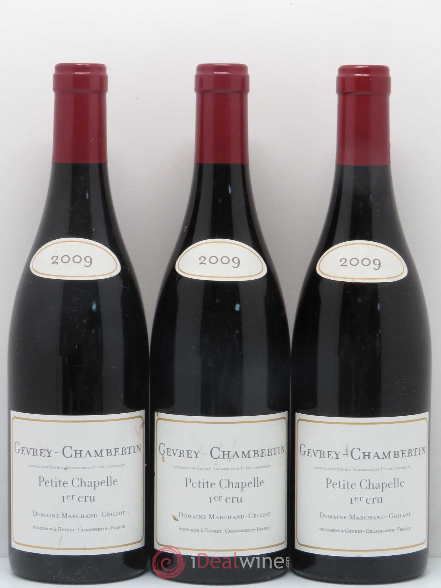 Gevrey-Chambertin 1er Cru Petite Chapelle Marchand Grillot 2009 - Posten von 3 Flaschen - 0