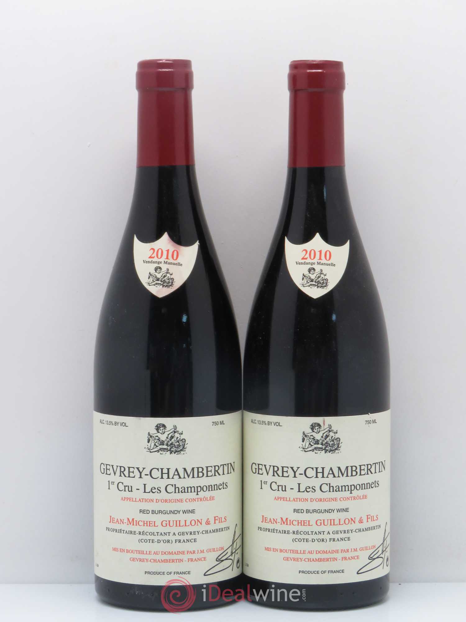 Gevrey-Chambertin 1er Cru Les Champonnets Jm. Guillon 2010 - Posten von 2 Flaschen - 0
