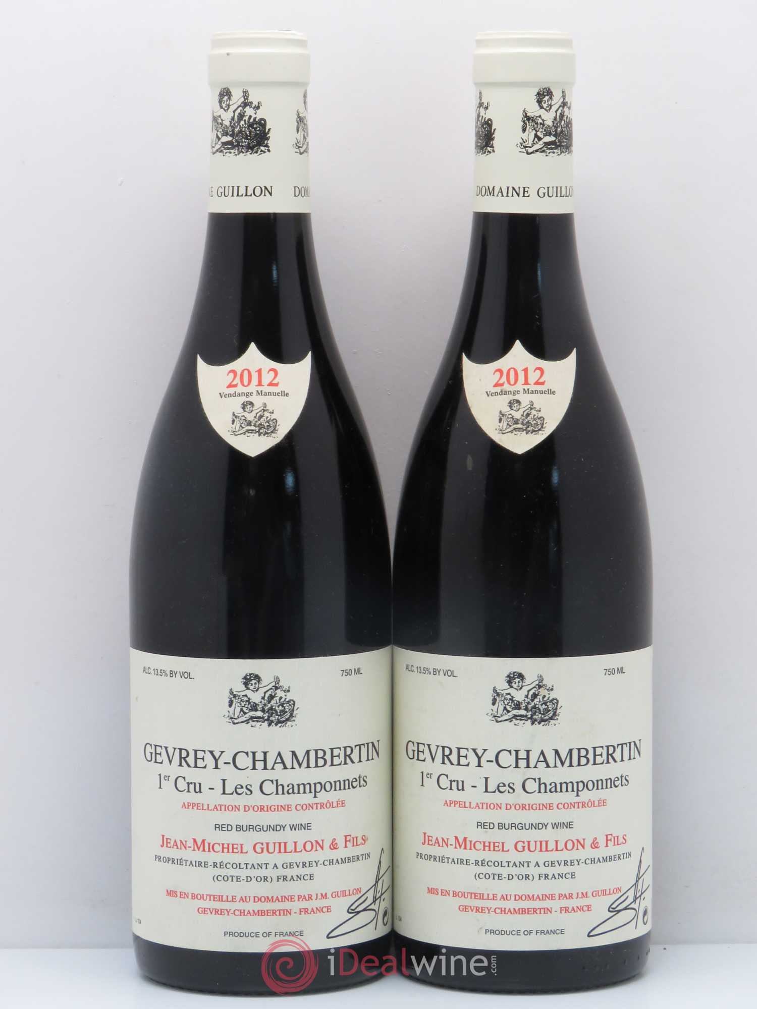 Gevrey-Chambertin 1er Cru Les Champonnets Jm. Guillon 2012 - Lot de 2 bouteilles - 0