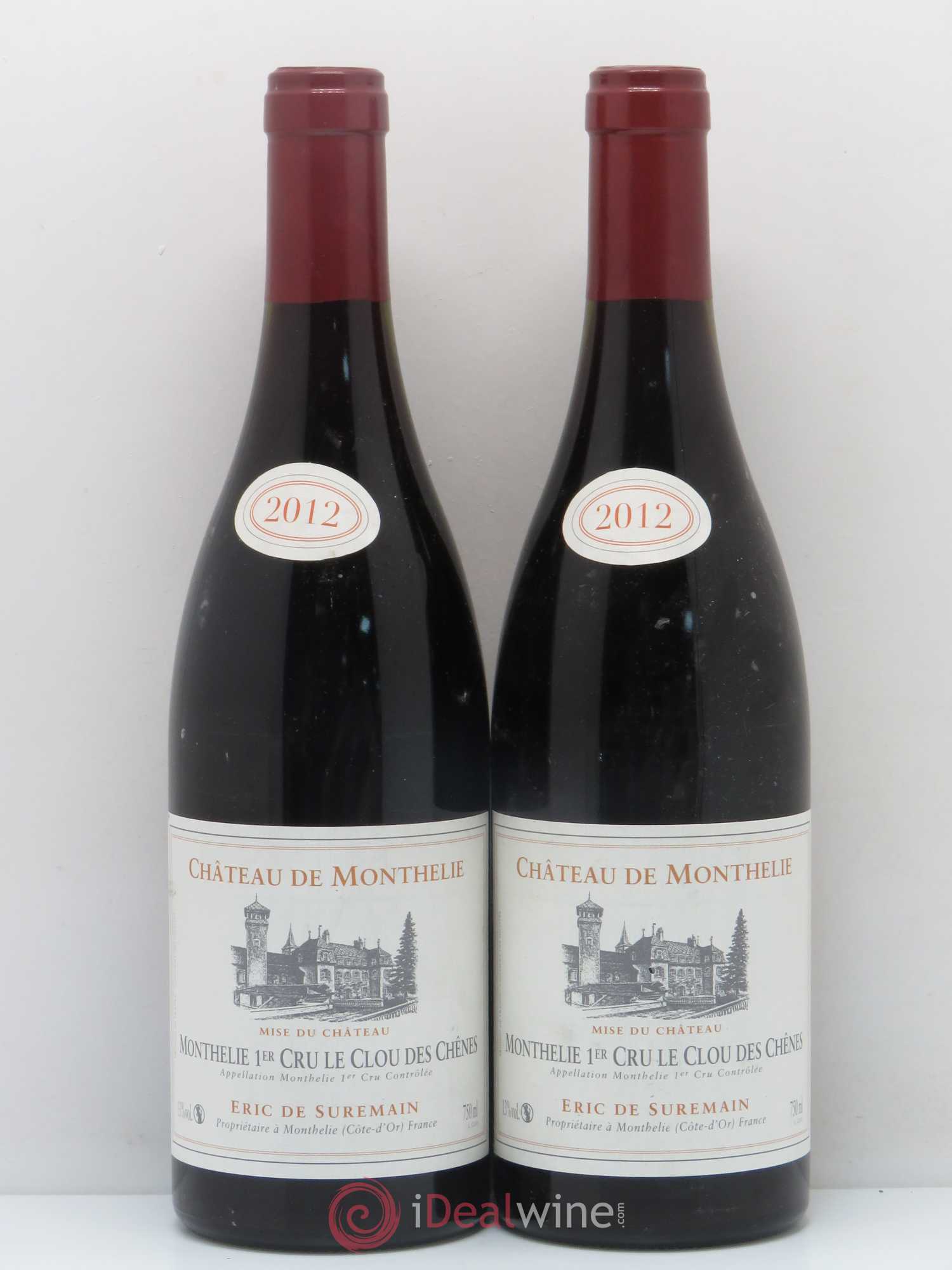 Monthélie 1er Cru Le Clou des Chênes - Château de Monthélie Eric de Suremain 2012 - Posten von 2 Flaschen - 0
