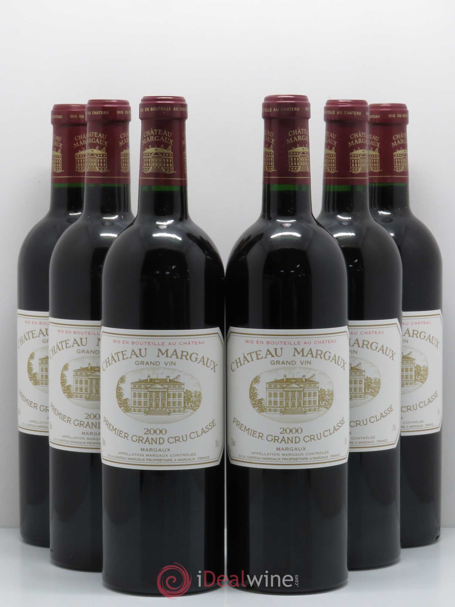 Château Margaux 1er Grand Cru Classé 2000 - Lot de 6 bouteilles - 0