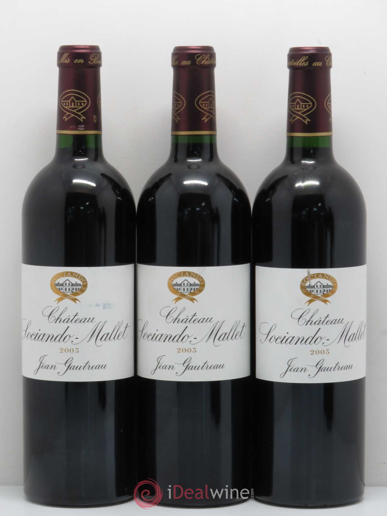 Château Sociando Mallet 2003 - Lot de 5 bouteilles - 1