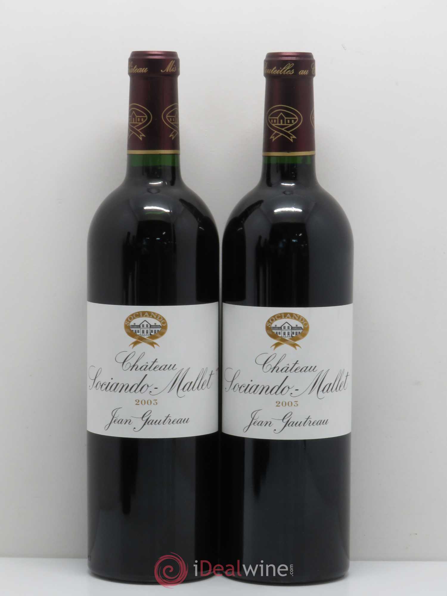 Château Sociando Mallet 2003 - Lot de 5 bouteilles - 2