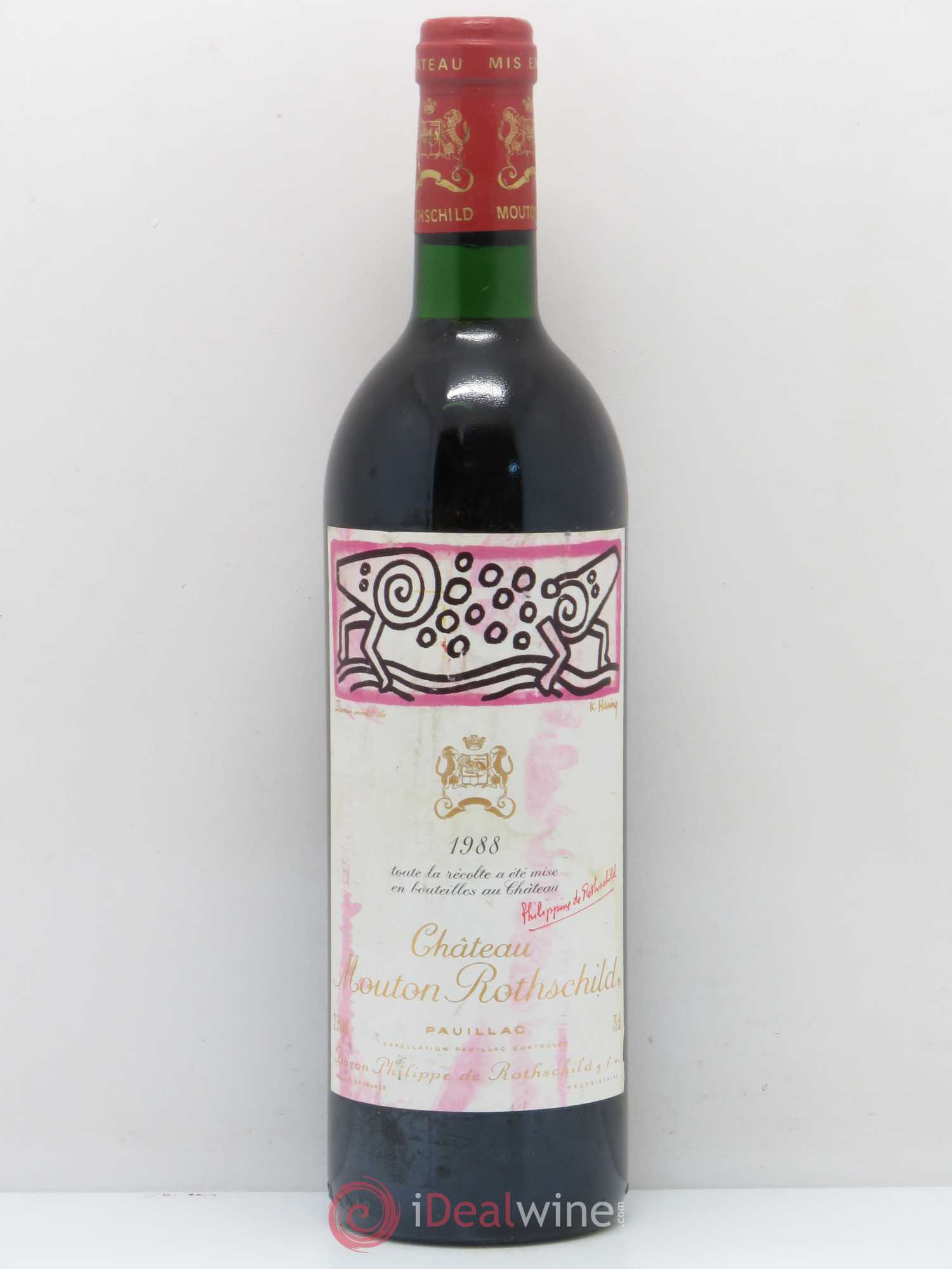 Château Mouton Rothschild 1er Grand Cru Classé 1988 - Lot de 1 bouteille - 0