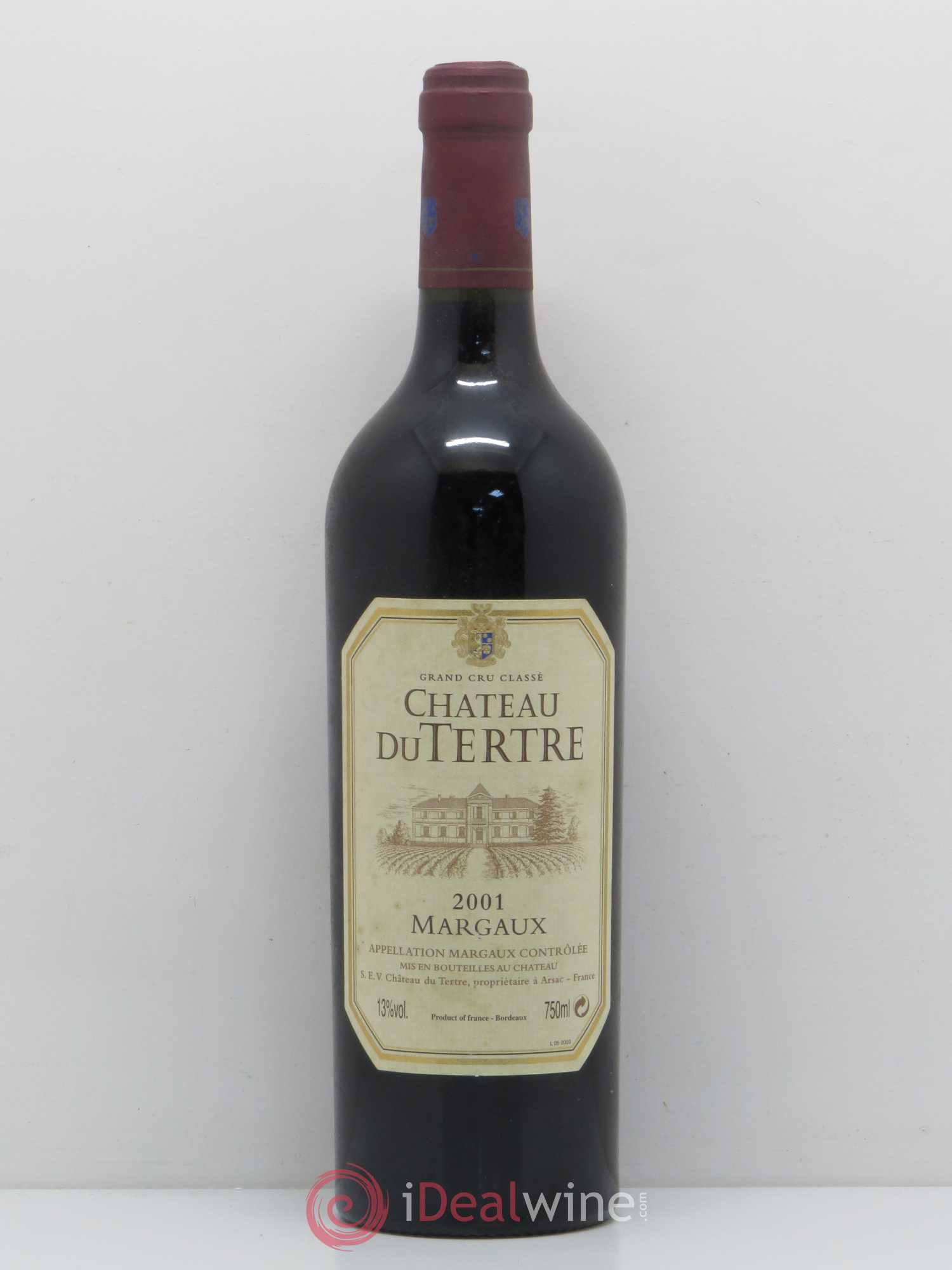 Château du Tertre 5ème Grand Cru Classé 2001 - Lot de 1 bouteille - 0