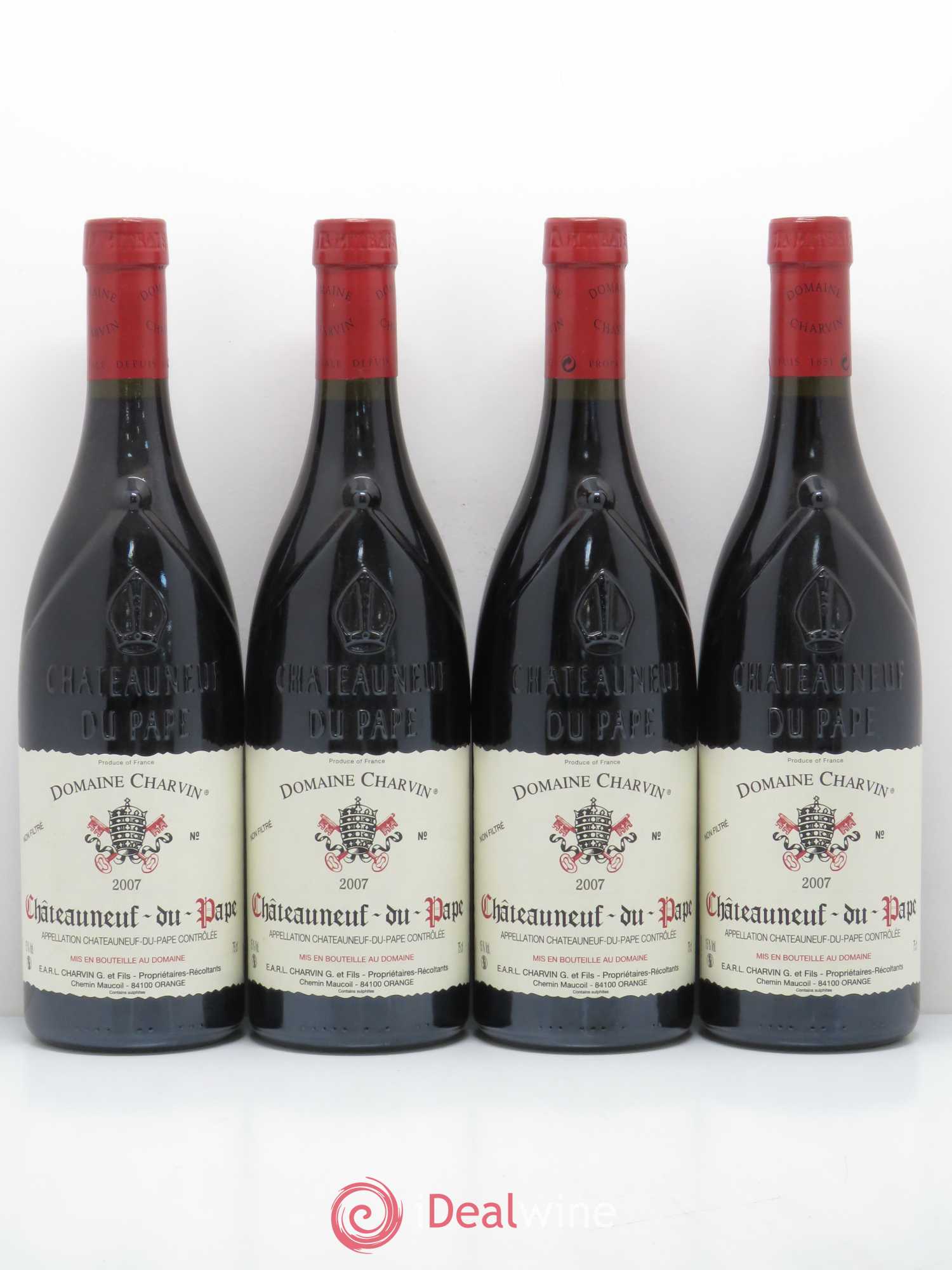 Châteauneuf-du-Pape Charvin (Domaine) 2007 - Lot de 4 bouteilles - 0