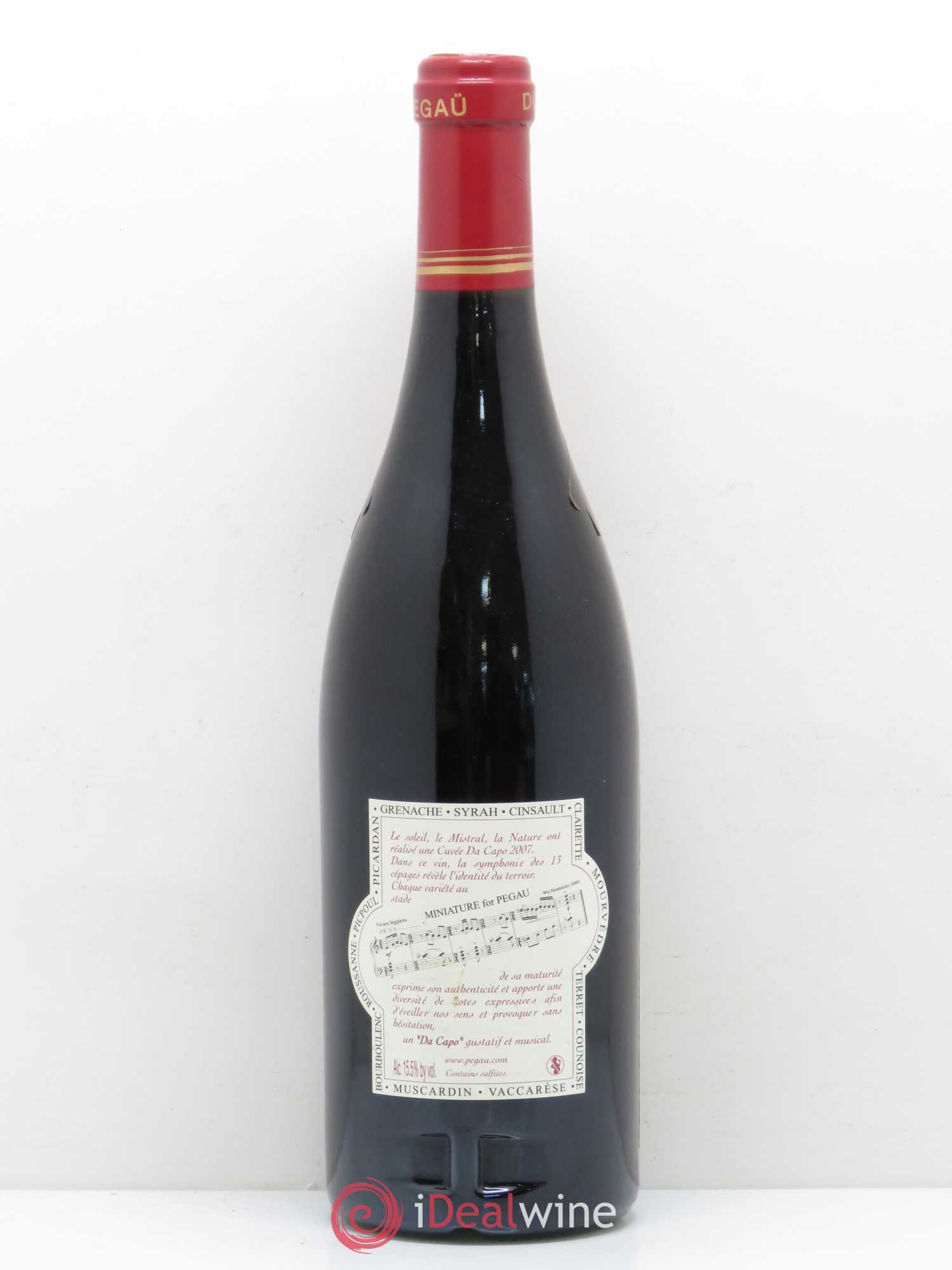 Châteauneuf-du-Pape Domaine du Pégau Cuvée Da Capo Paul et Laurence Féraud 2007 - Lot de 1 bouteille - 1