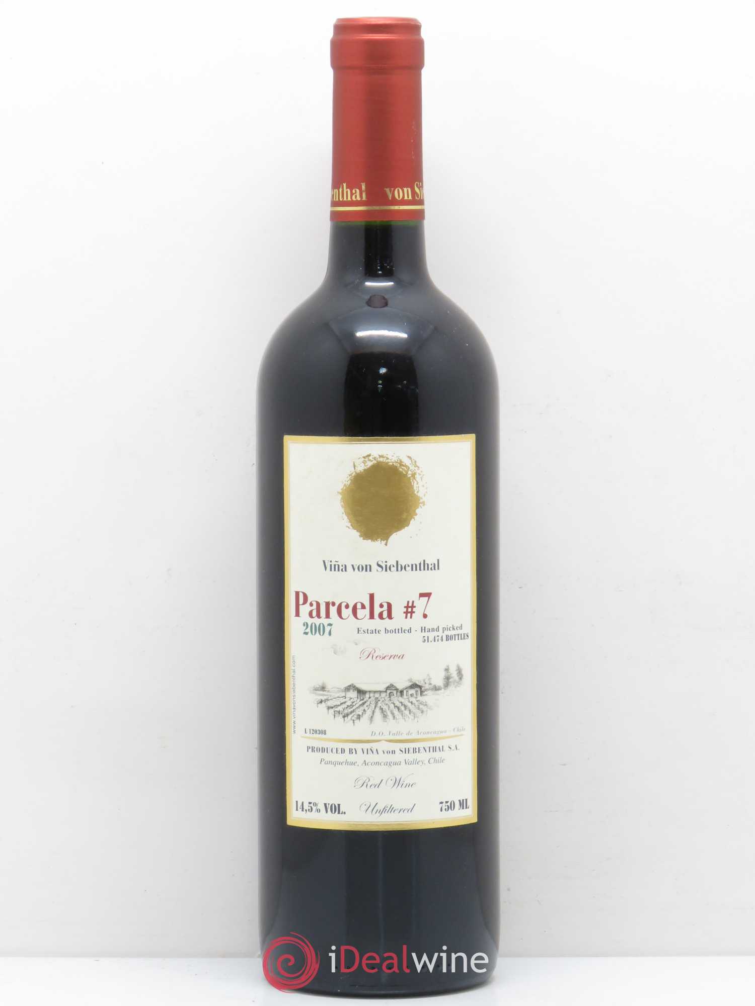 Chili Von Siebenthal Parcela 7 reserva 2007 - Posten von 1 Flasche - 0