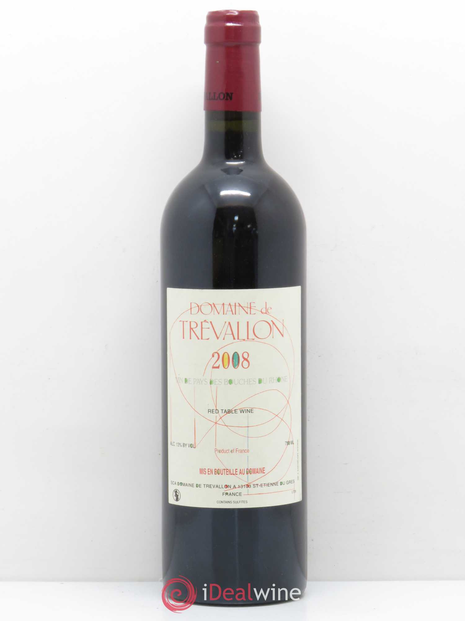 Coteaux d'Aix-en-Provence Trévallon (Domaine de) Eloi Dürrbach 2008 - Lot de 1 bouteille - 0
