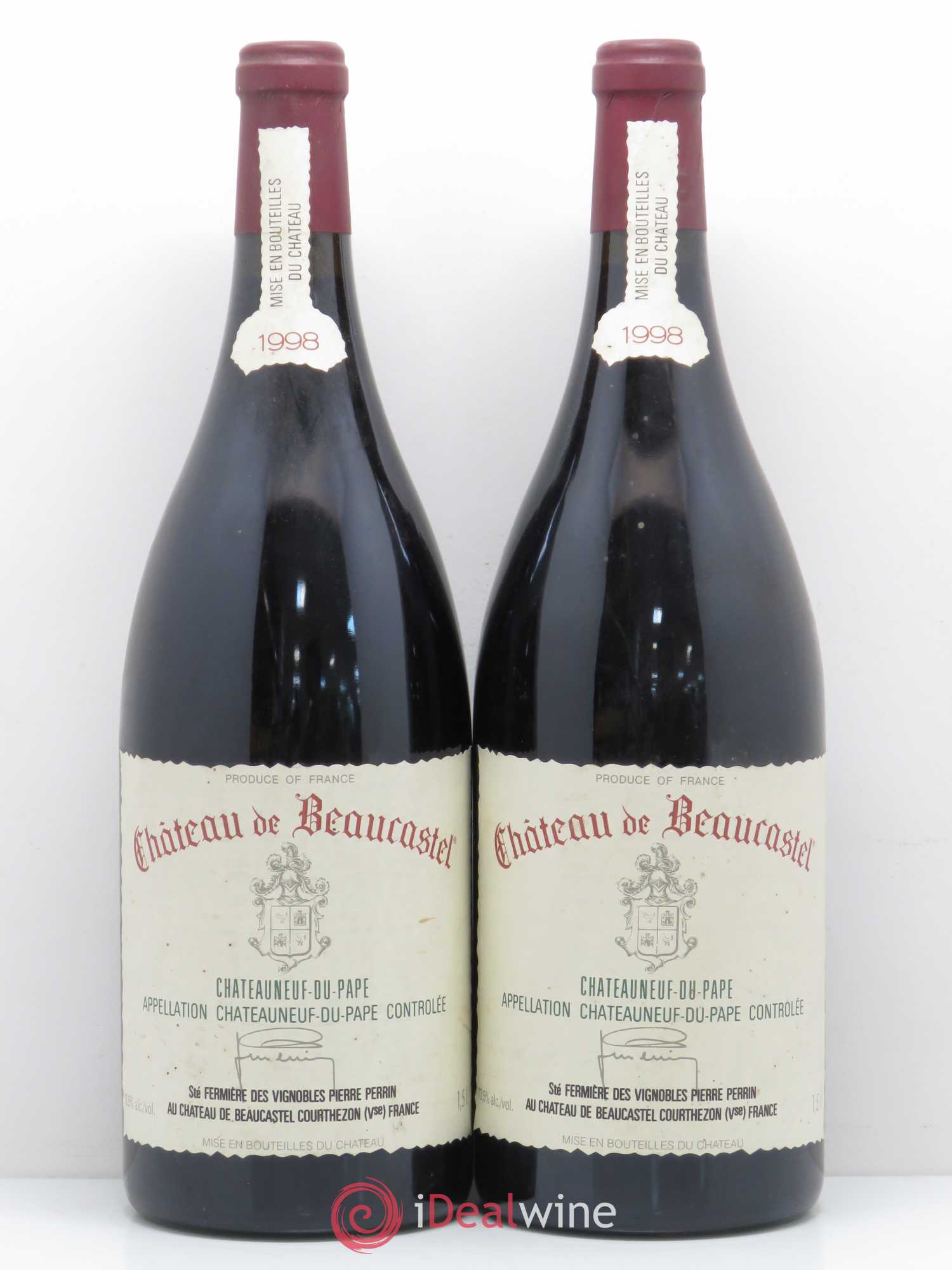 Châteauneuf-du-Pape Château de Beaucastel Famille Perrin 1998 - Lot de 2 magnums - 0