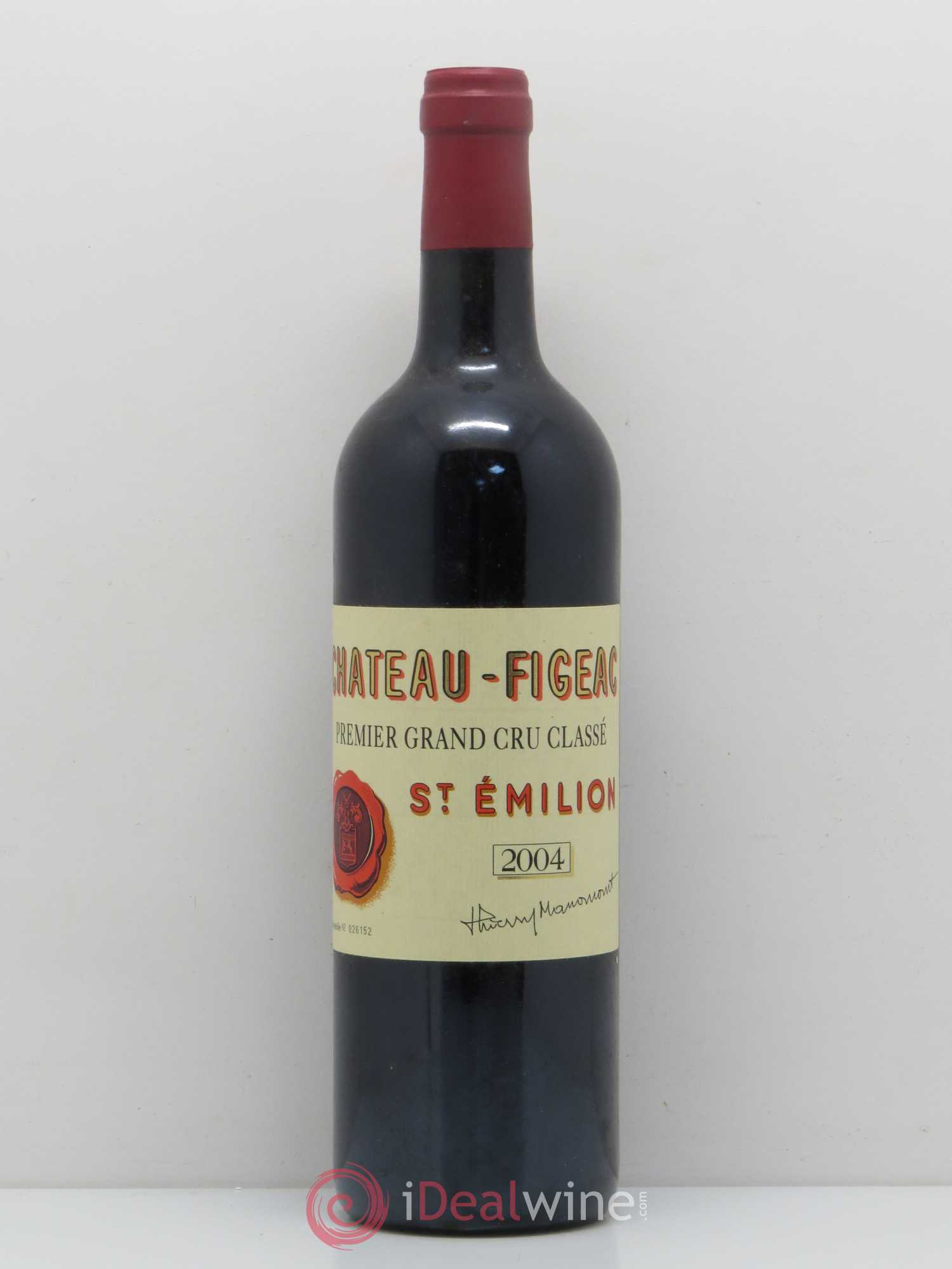 Château Figeac 1er Grand Cru Classé A 2004 - Lot de 1 bouteille - 0