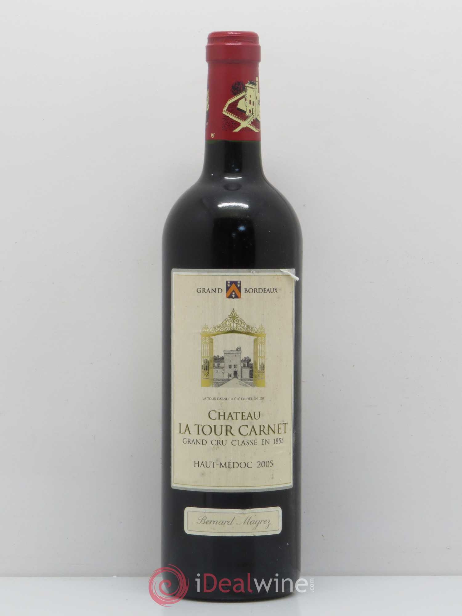 Château la Tour Carnet 4ème Grand Cru Classé 2005 - Lot de 1 bouteille - 0