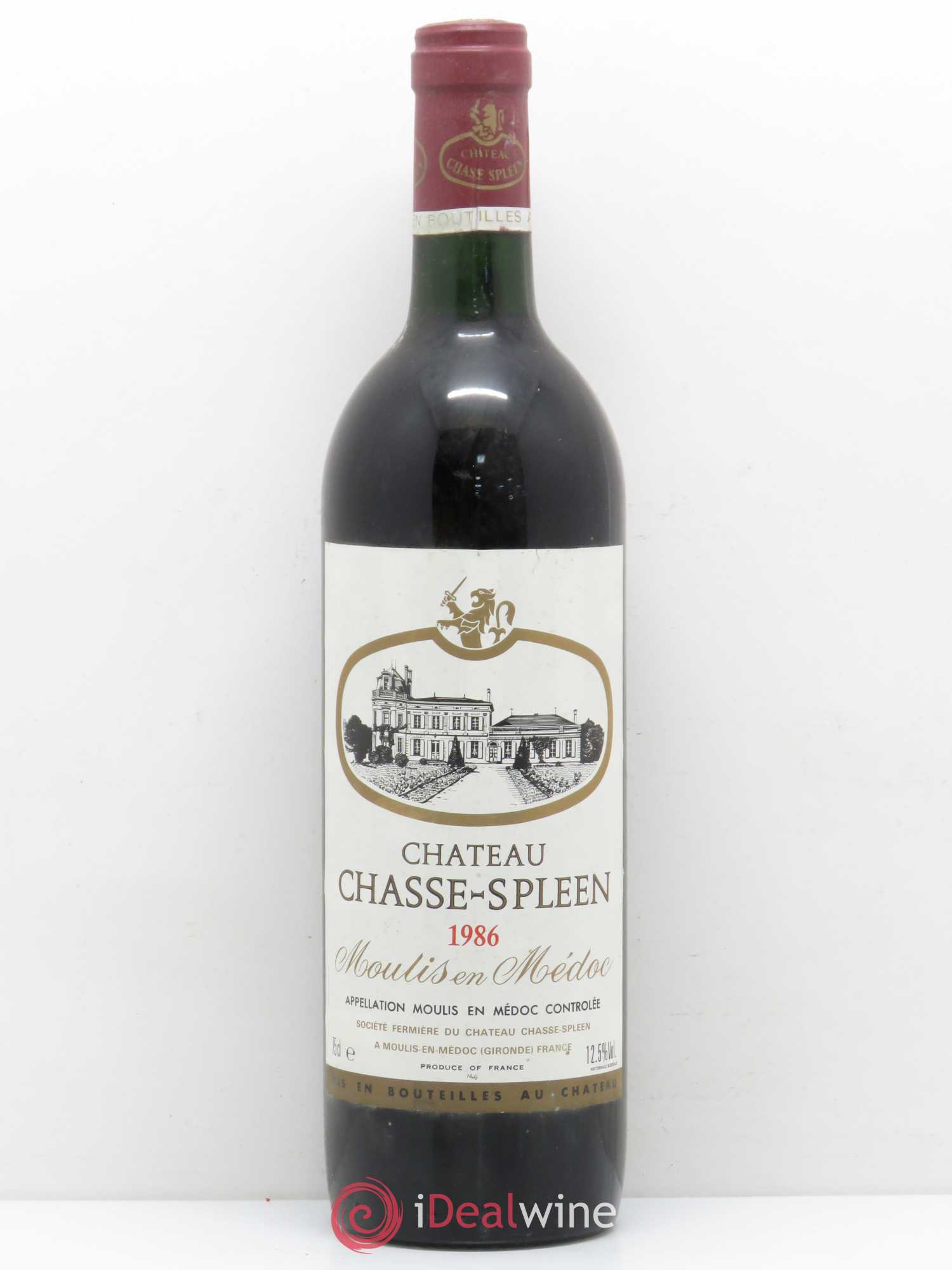 Château Chasse Spleen 1986 - Lot de 1 bouteille - 0