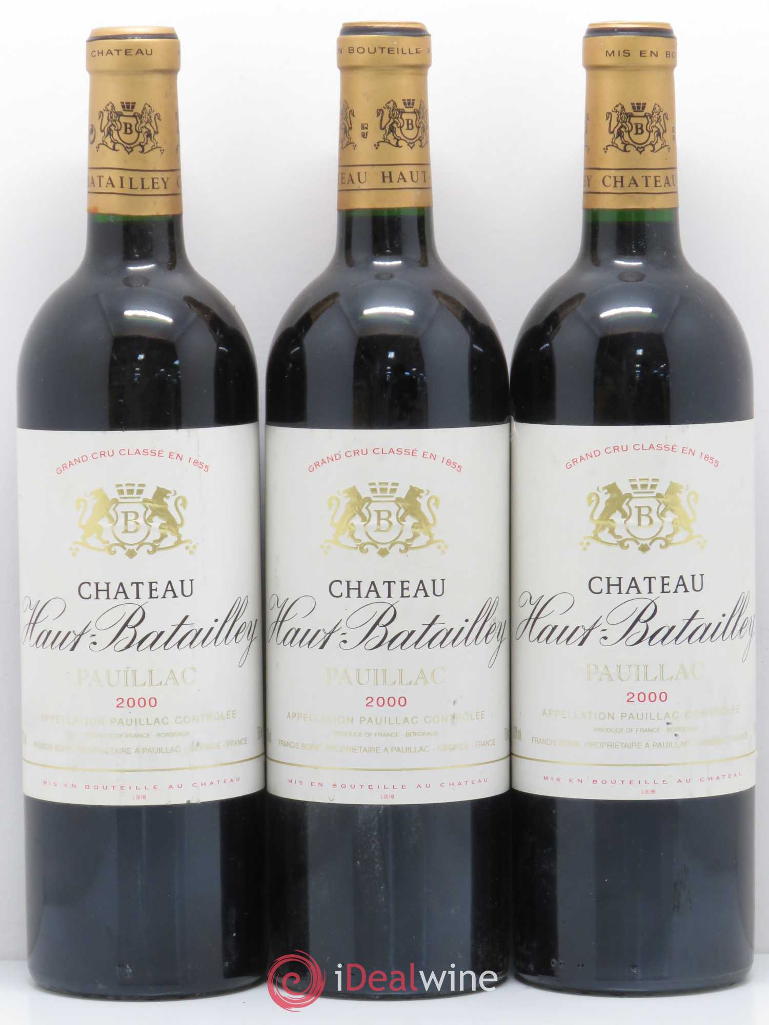 Château Haut Batailley 5ème Grand Cru Classé 2000 - Lot de 3 bouteilles - 0