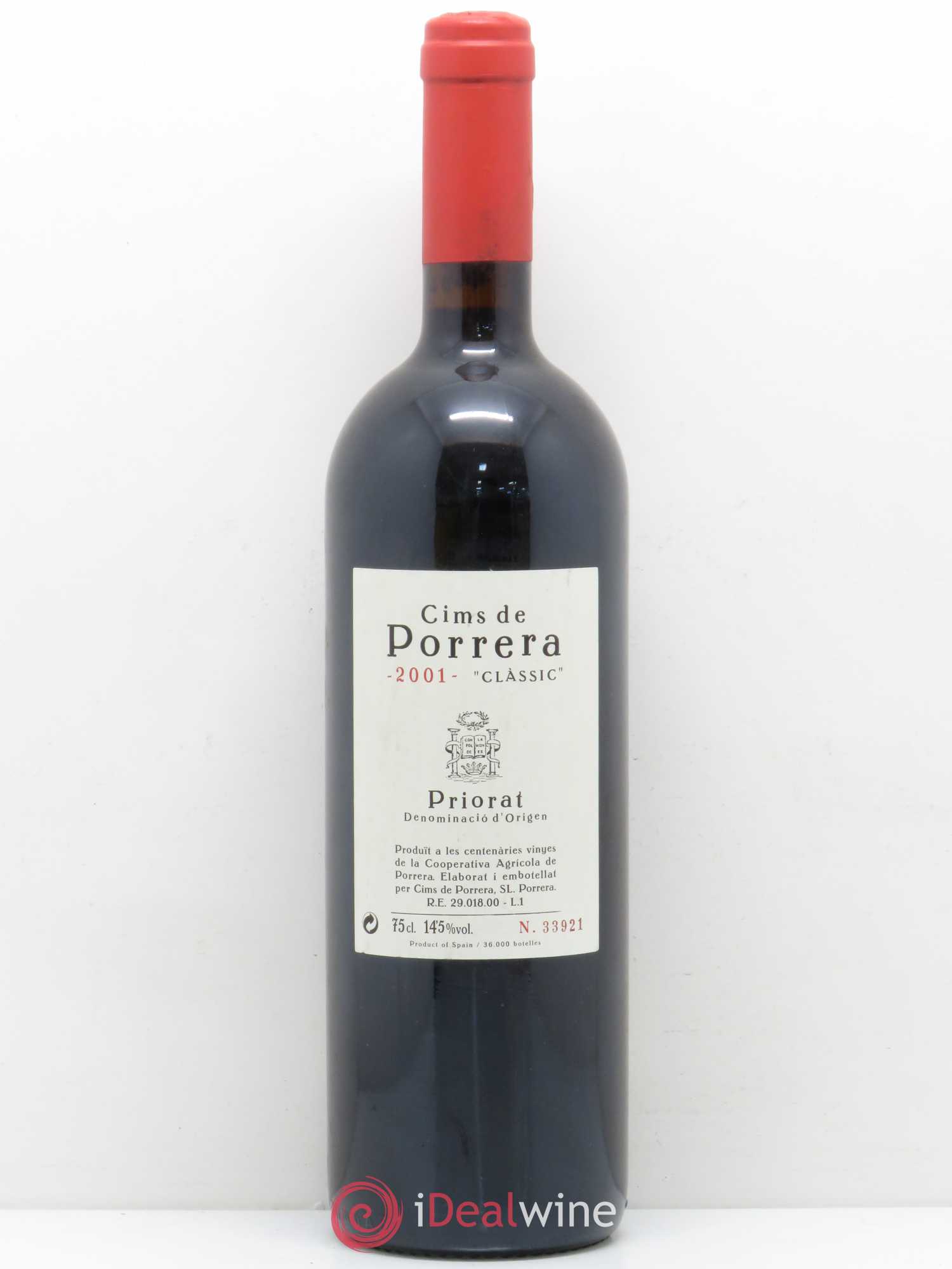 Priorat DOCA Cims De Porreira 2001 - Posten von 1 Flasche - 0