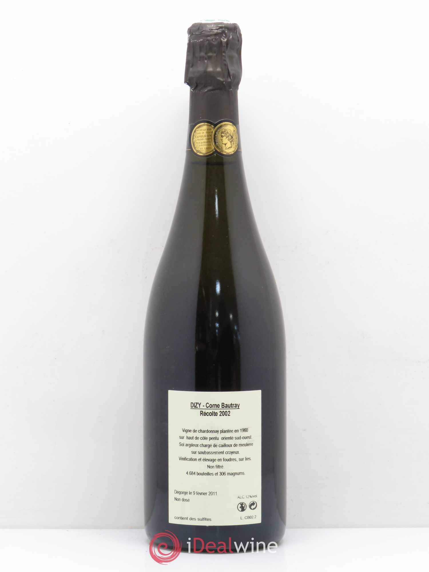 Dizy Corne Bautray Extra-Brut Jacquesson 2002 - Lot de 1 bouteille - 1