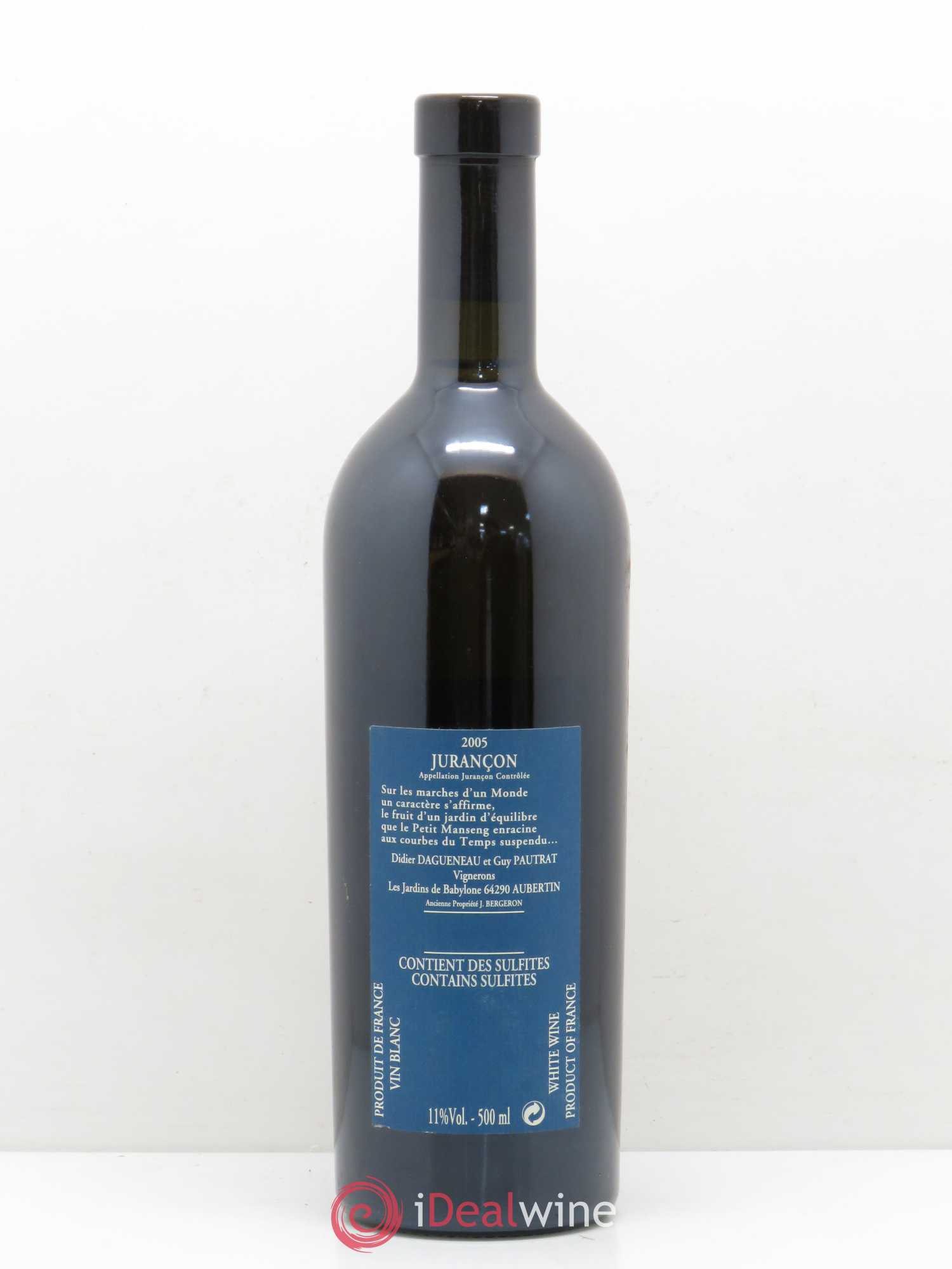 Vin de France (anciennement Jurançon) Jardins de Babylone Didier Dagueneau 2005 - Lotto di 1 bottiglia - 1