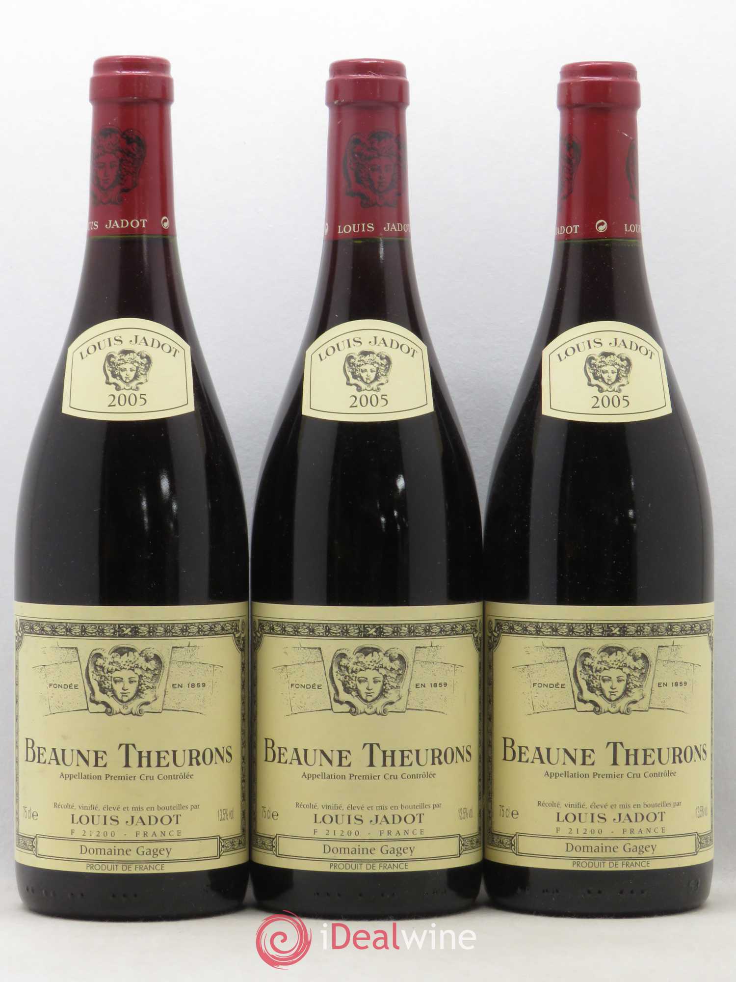 Beaune 1er Cru Theurons Maison Louis Jadot 2005 - Lot de 6 bouteilles - 1