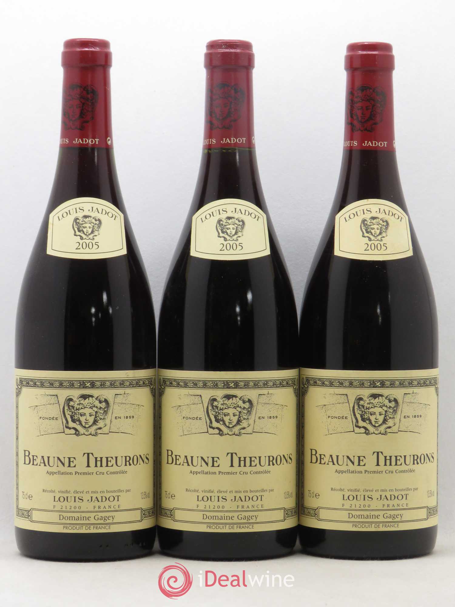 Beaune 1er Cru Theurons Maison Louis Jadot 2005 - Lot de 3 bouteilles - 0