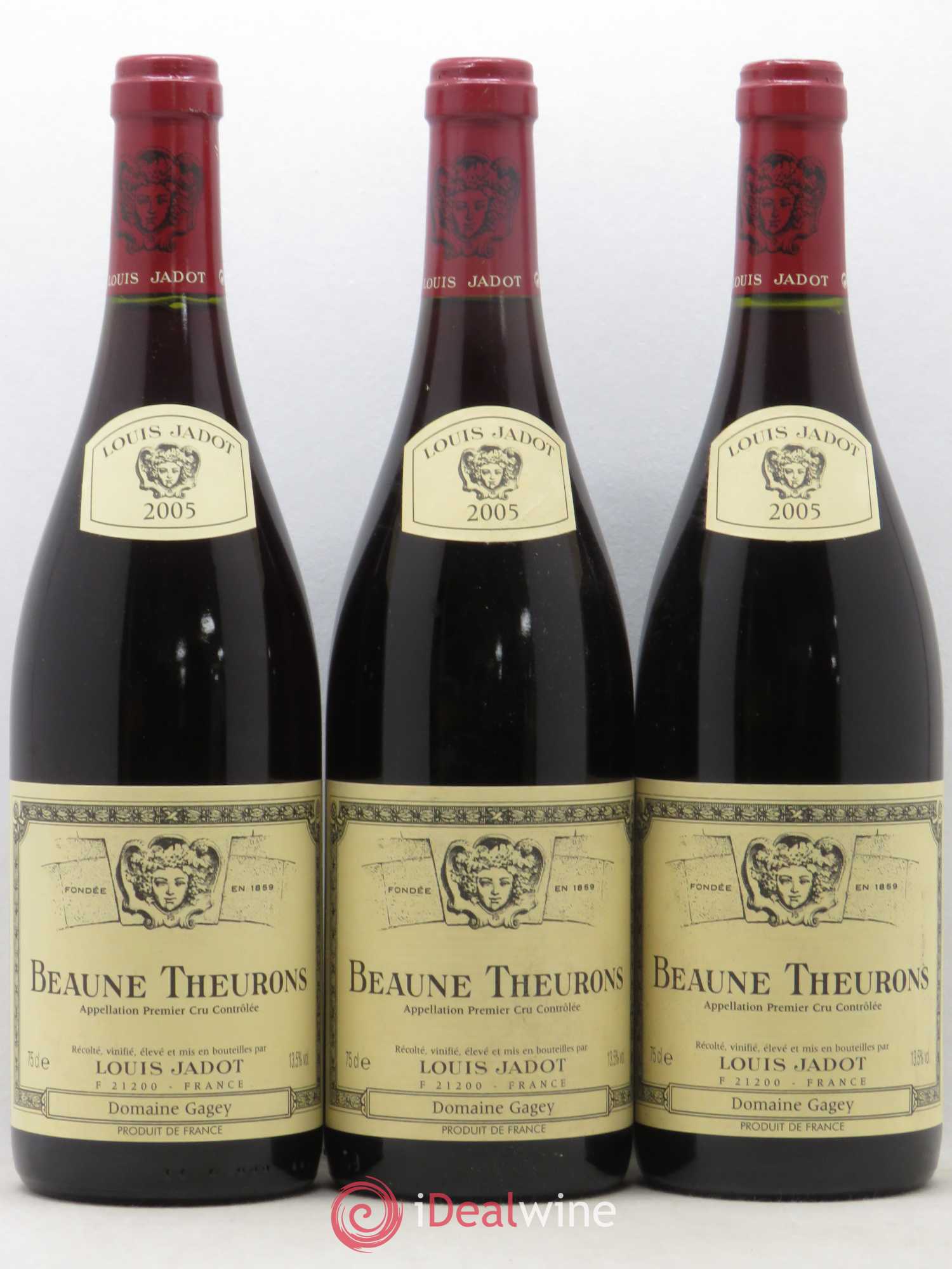 Beaune 1er Cru Theurons Maison Louis Jadot 2005 - Lot de 3 bouteilles - 0