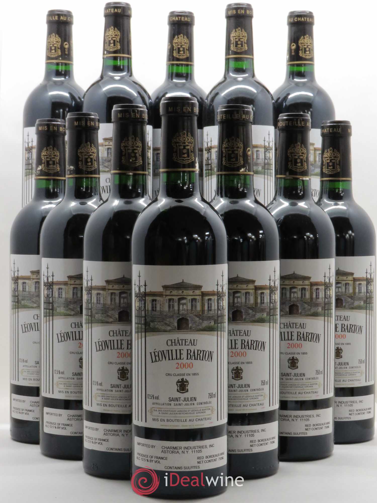 Château Léoville Barton 2ème Grand Cru Classé 2000 - Lot de 12 bouteilles - 0