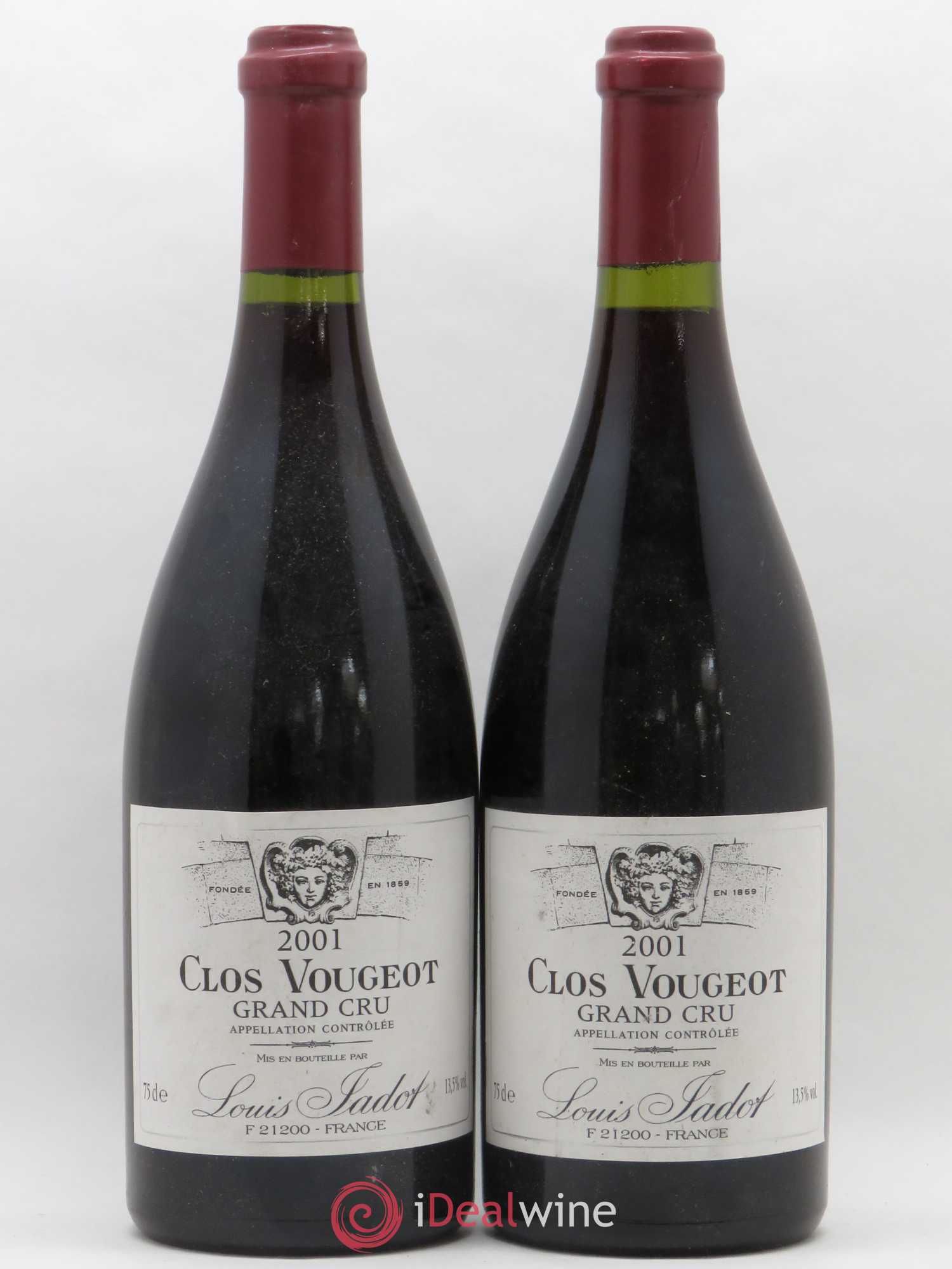 Clos de Vougeot Grand Cru Louis Jadot (Domaine) 2001 - Lot de 2 bouteilles - 0