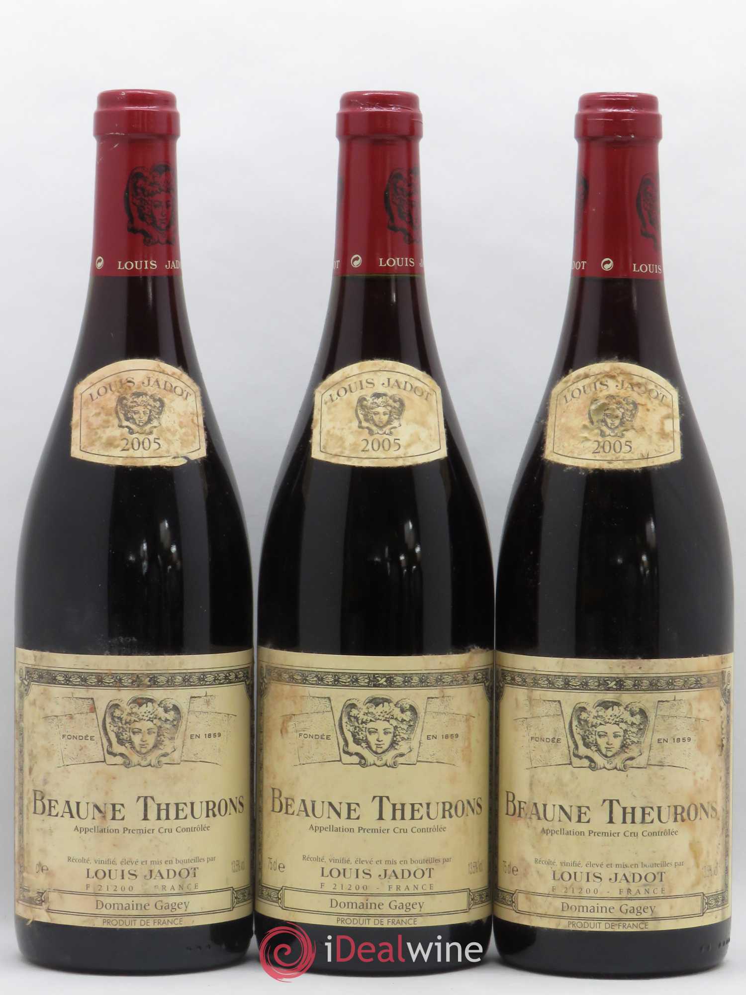 Beaune 1er Cru Theurons Maison Louis Jadot 2005 - Lot de 6 bouteilles - 1