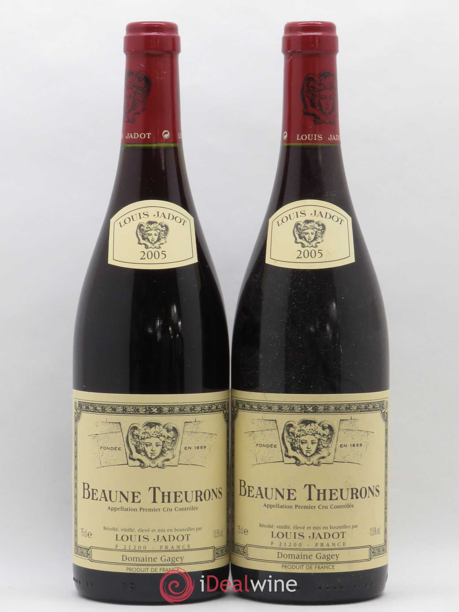 Beaune 1er Cru Theurons Maison Louis Jadot 2005 - Lot de 2 bouteilles - 0