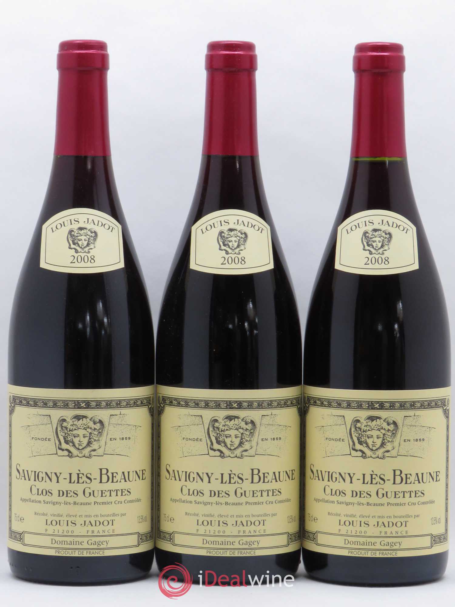 Savigny-lès-Beaune 1er Cru Clos des Guettes Maison Louis Jadot 2008 - Lot de 3 bouteilles - 0
