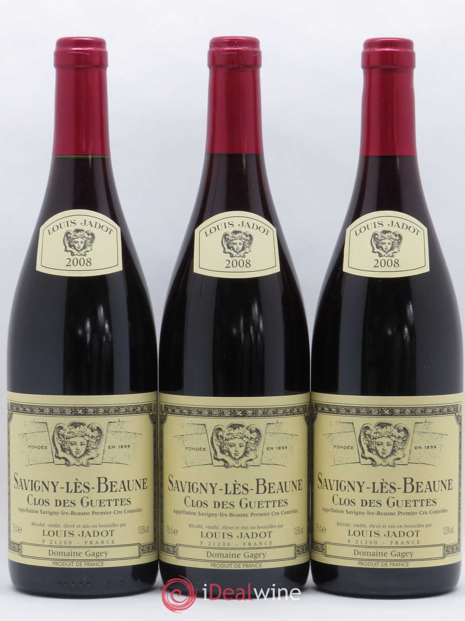 Savigny-lès-Beaune 1er Cru Clos des Guettes Maison Louis Jadot 2008 - Lot de 3 bouteilles - 0