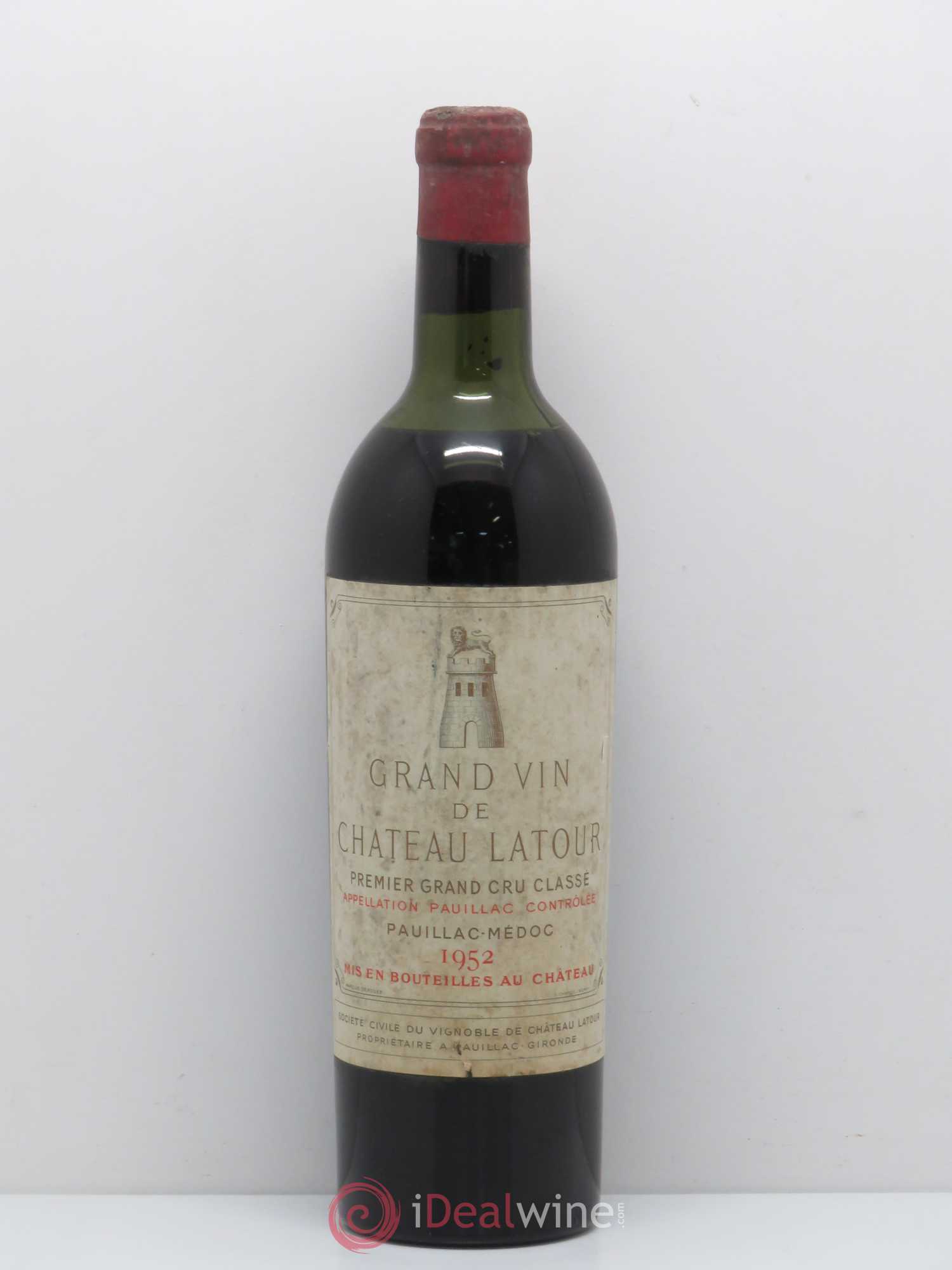 Château Latour 1er Grand Cru Classé 1952 - Lot de 1 bouteille - 0