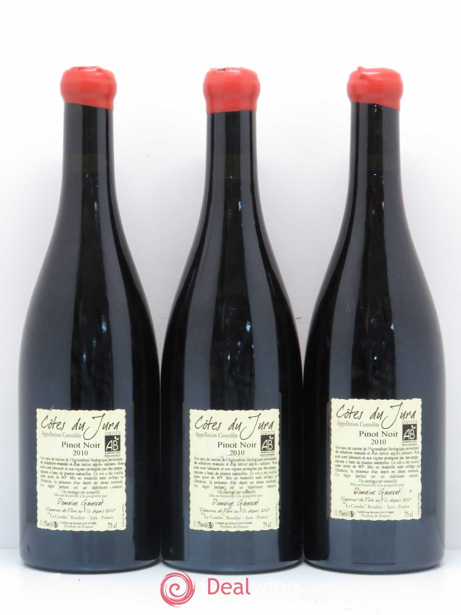 Côtes du Jura Cuvée Julien Jean-François Ganevat (Domaine) 2010 - Lot de 3 bouteilles - 1