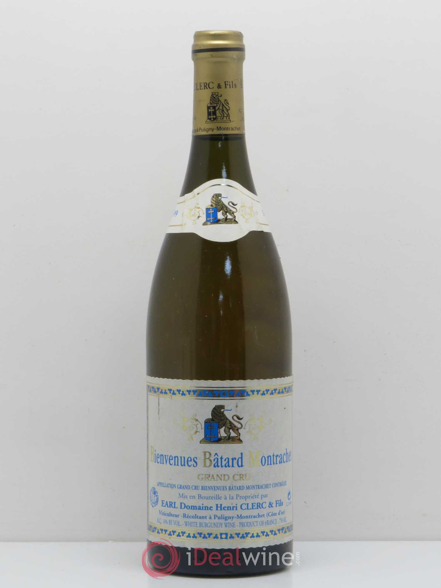 Bienvenues-Bâtard-Montrachet Grand Cru Henri Clerc 1999 - Lot de 1 bouteille - 0
